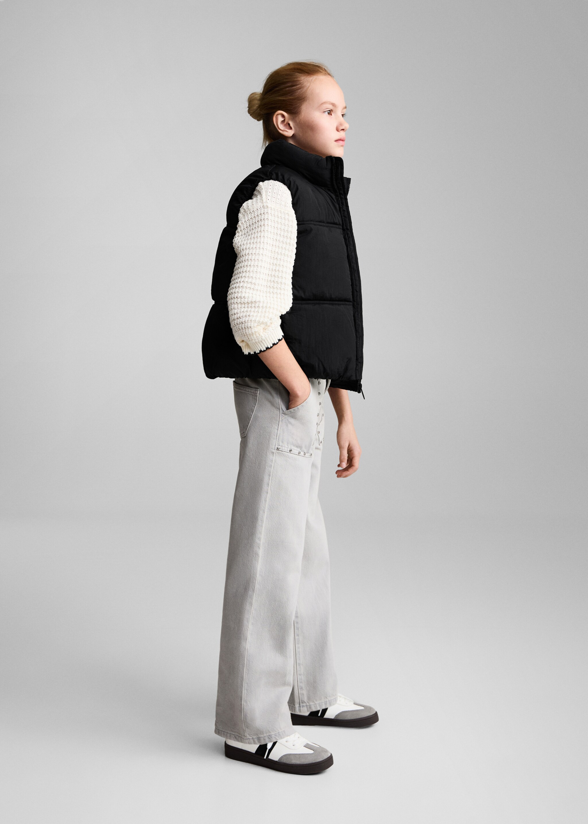 Quilted zipper gilet - General plane