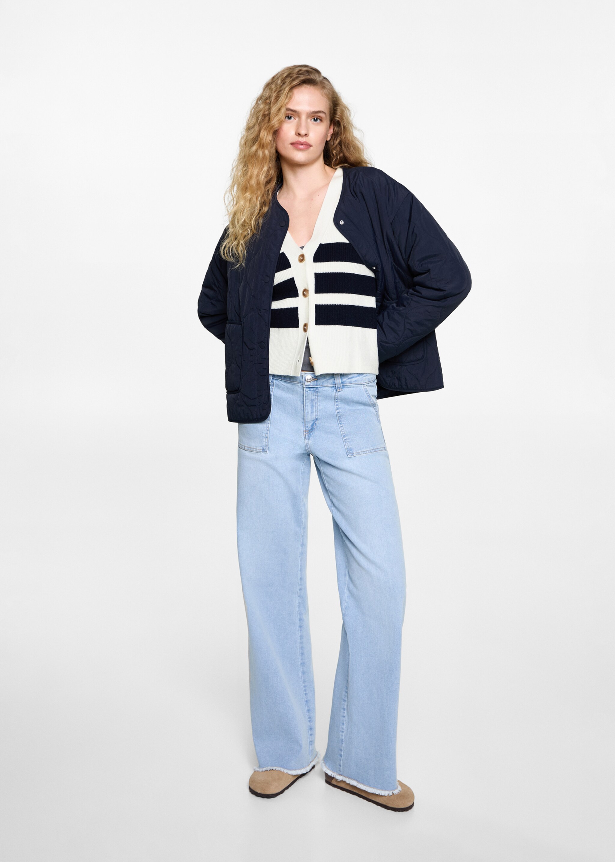Stripped knit cardigan - General plane