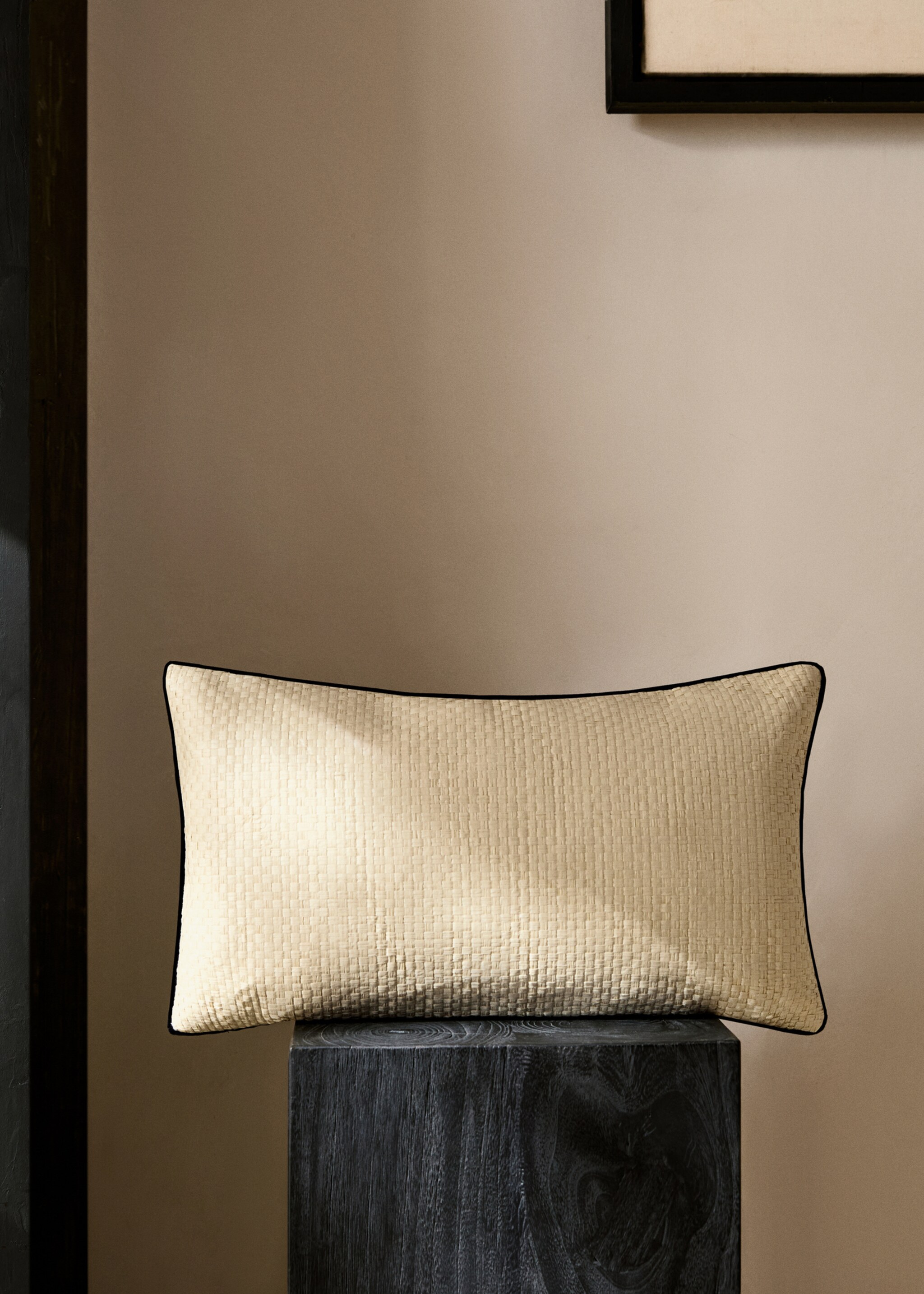 Paper braided cushion cover with trim 30x50 cm - General plane