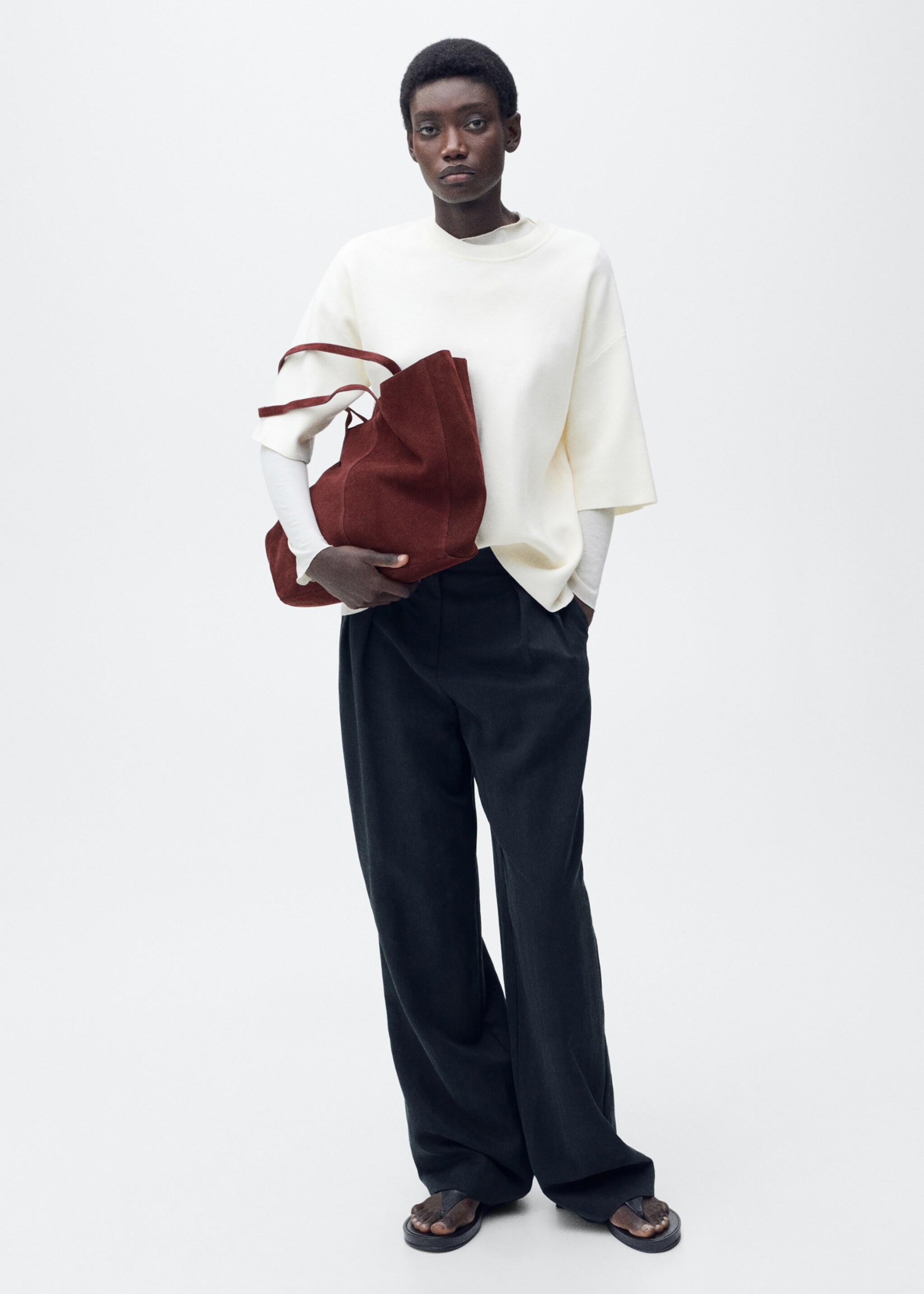Suede shopper bag - General plane