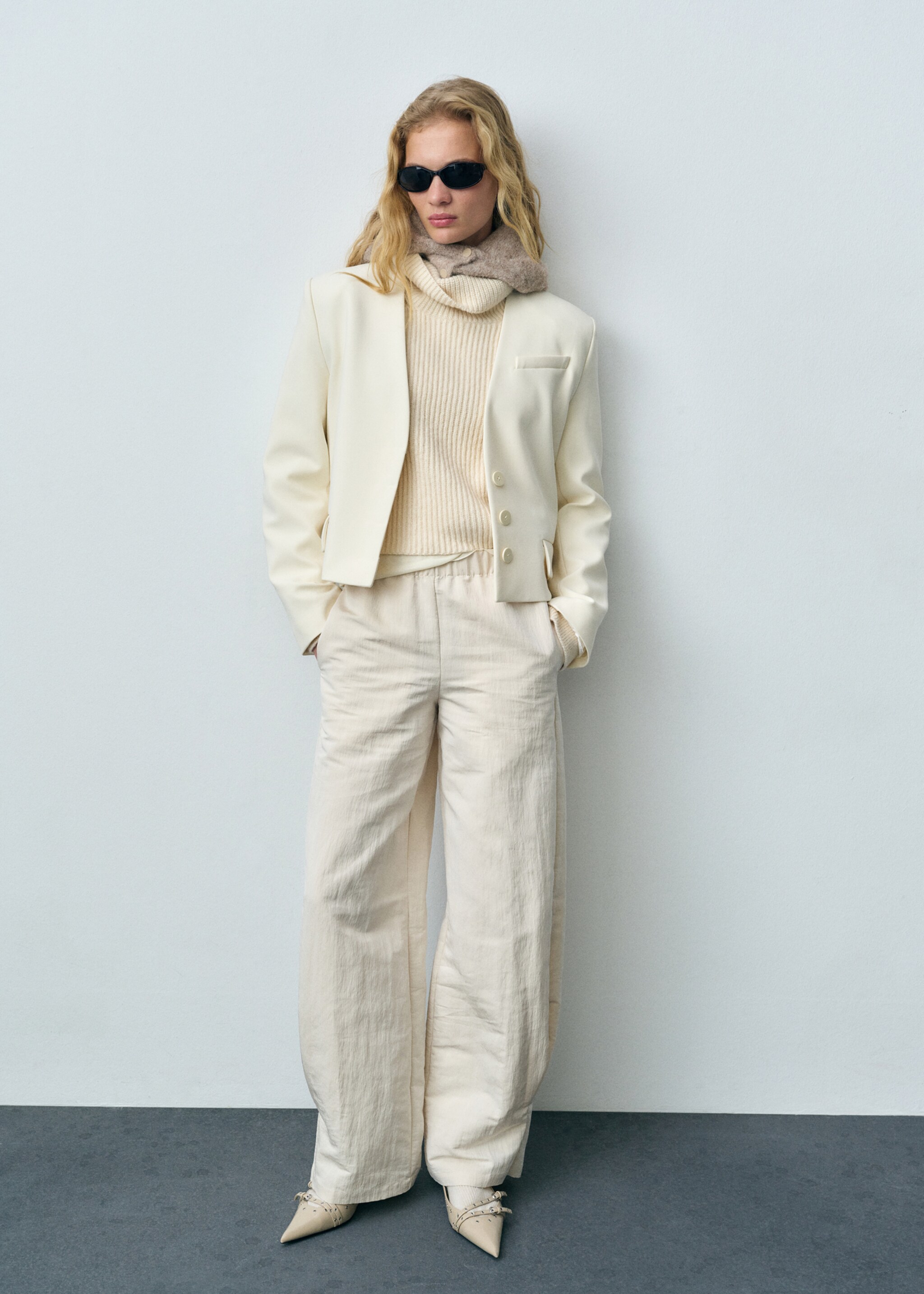 Structured cropped jacket - General plane