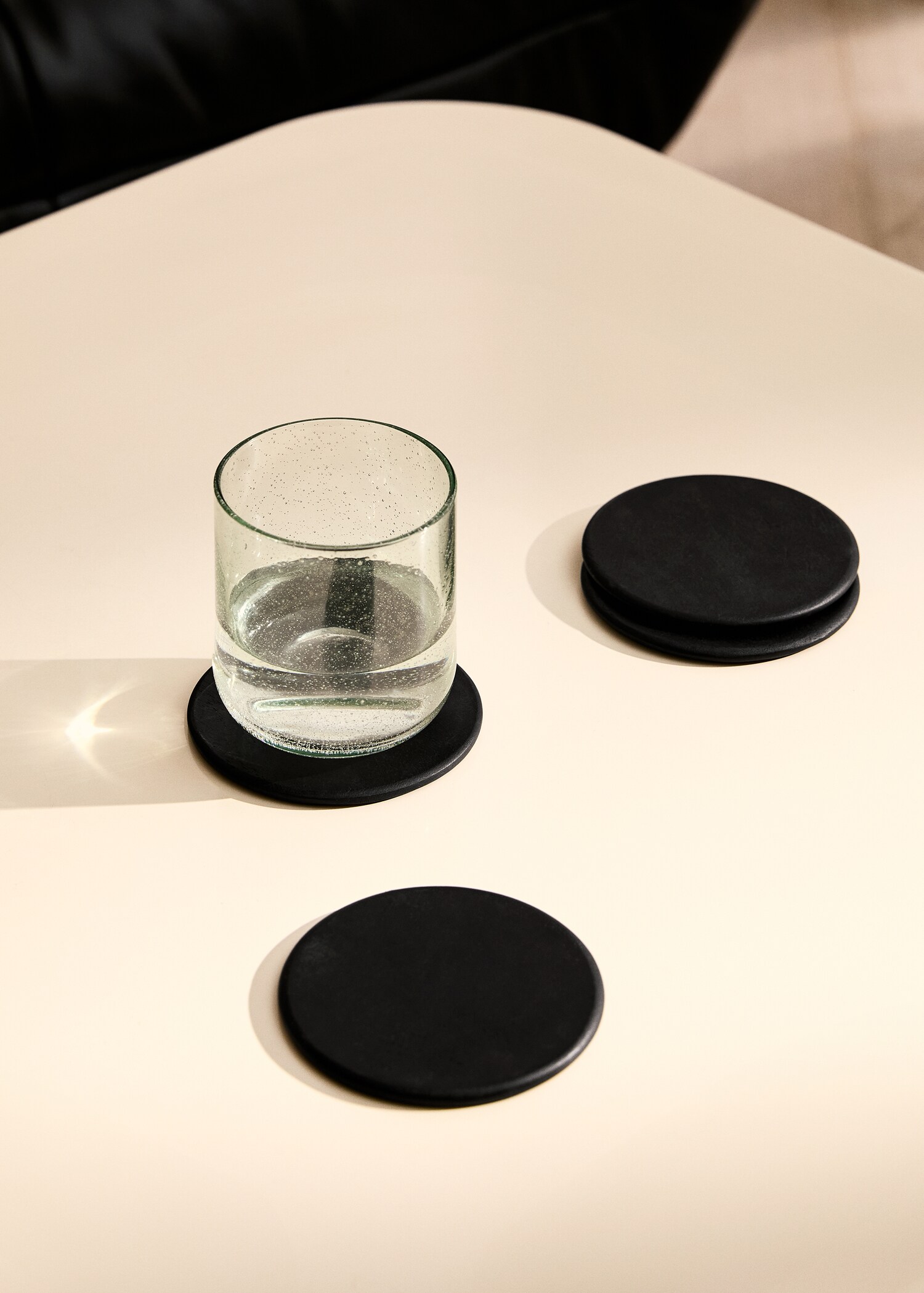 Acacia wood coasters - General plane