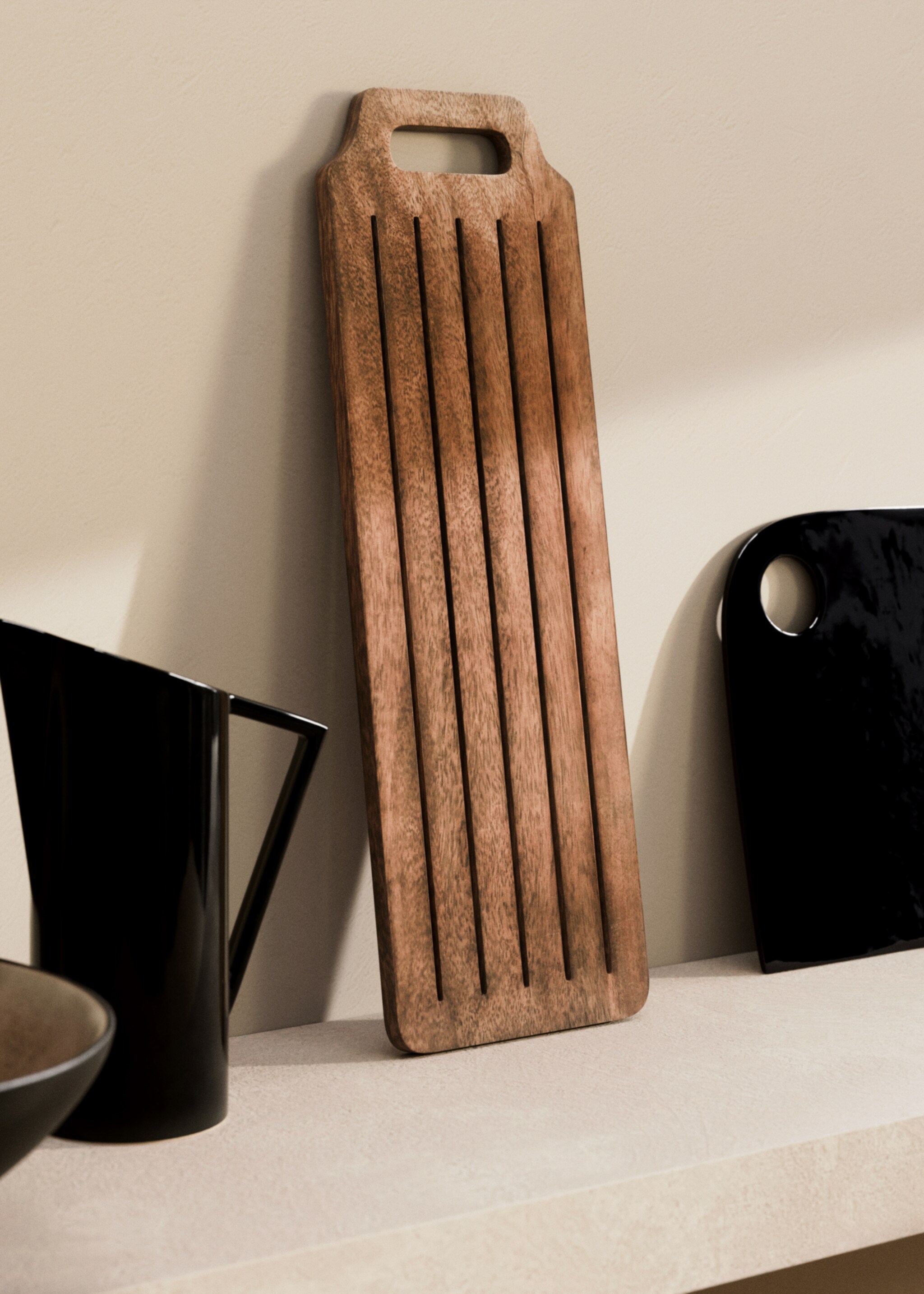 Planche à découper en bois d'acacia petite - Plan général