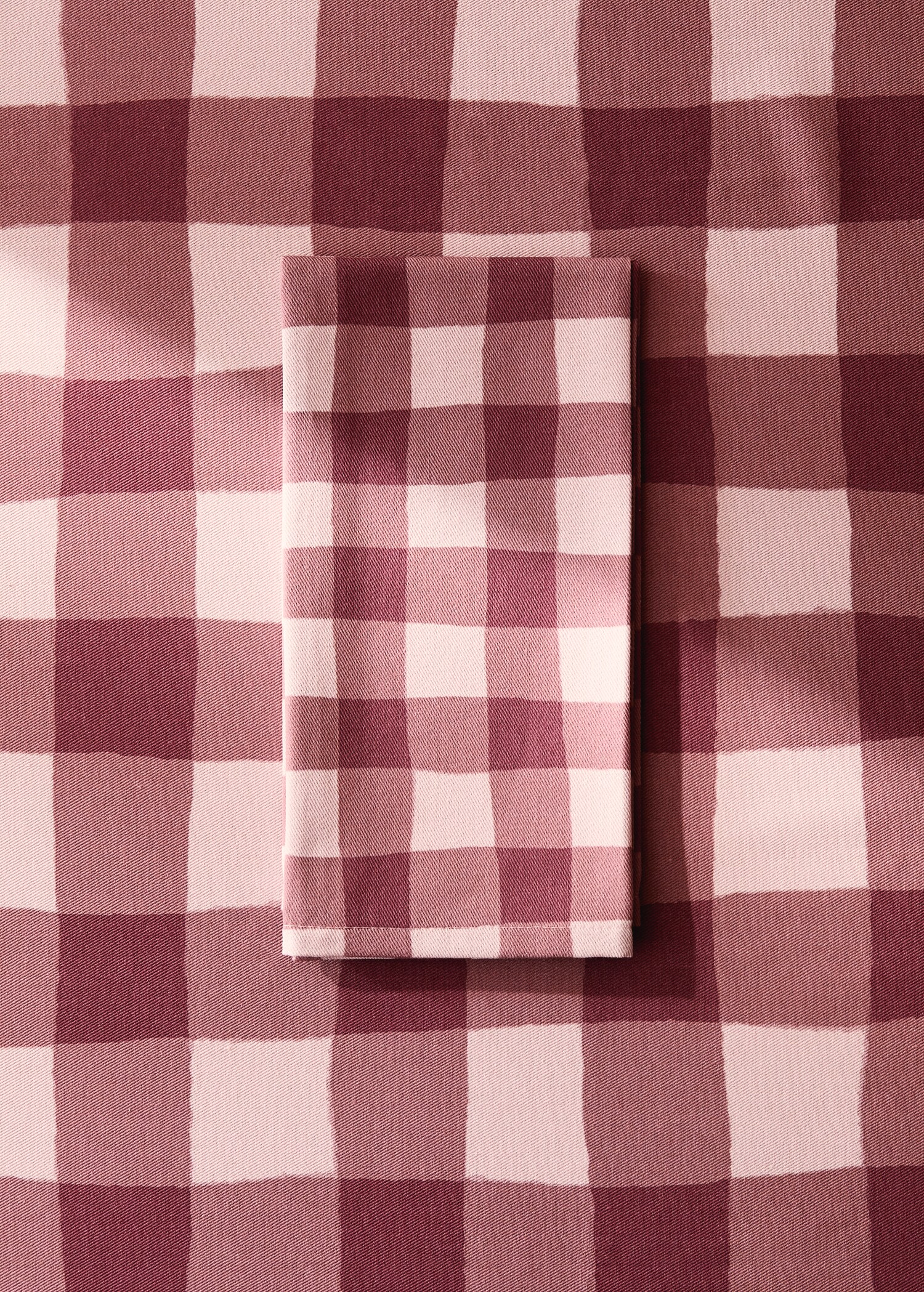Serviettes de table coton à carreaux - Plan général