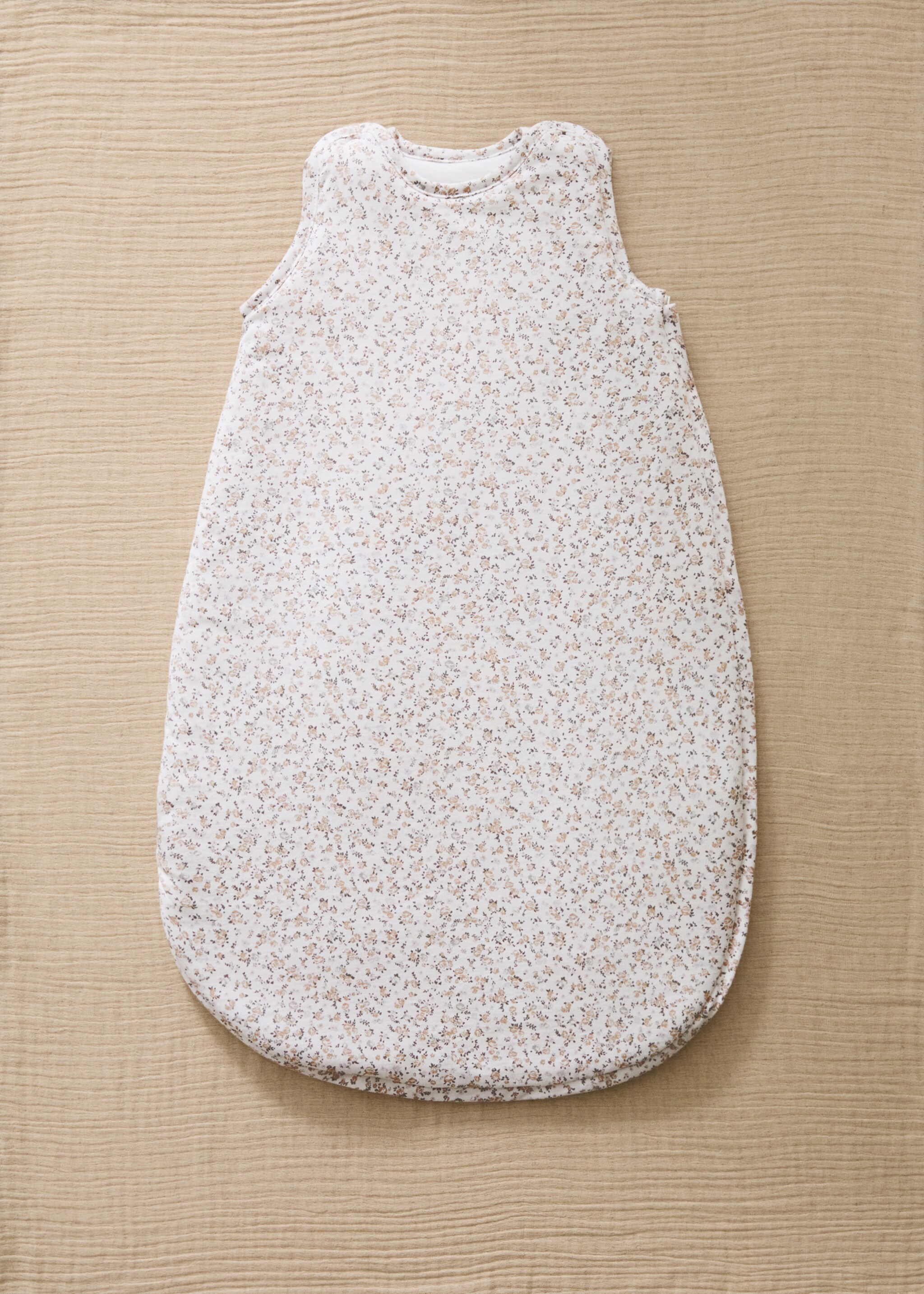 Sac dormir nadó estampat mini flors - Pla general, Blanc. Ref: 87073303-00.