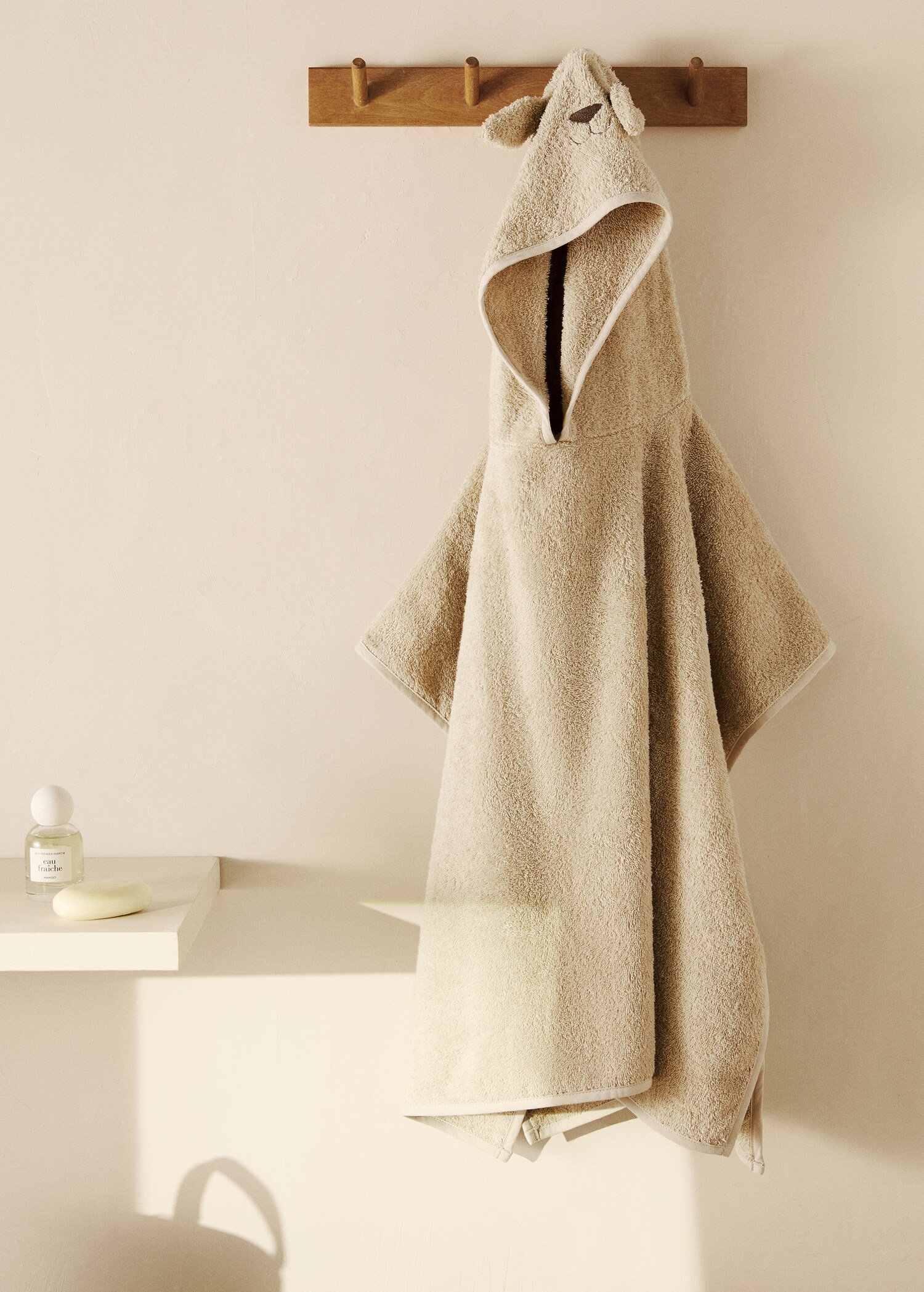 Terry towelling bath cape with ears - General plane