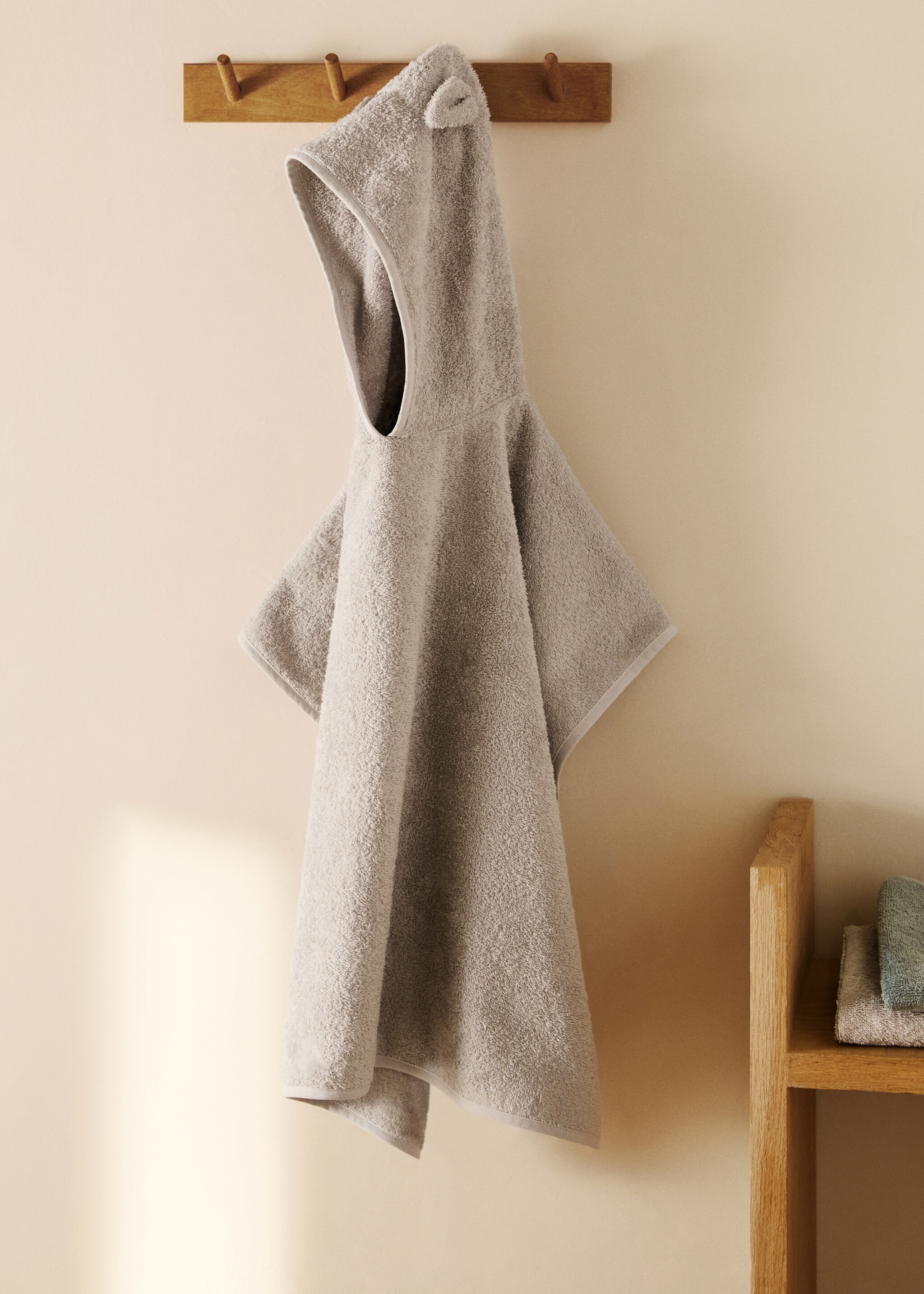 Terry towelling bath cape with ears - General plane