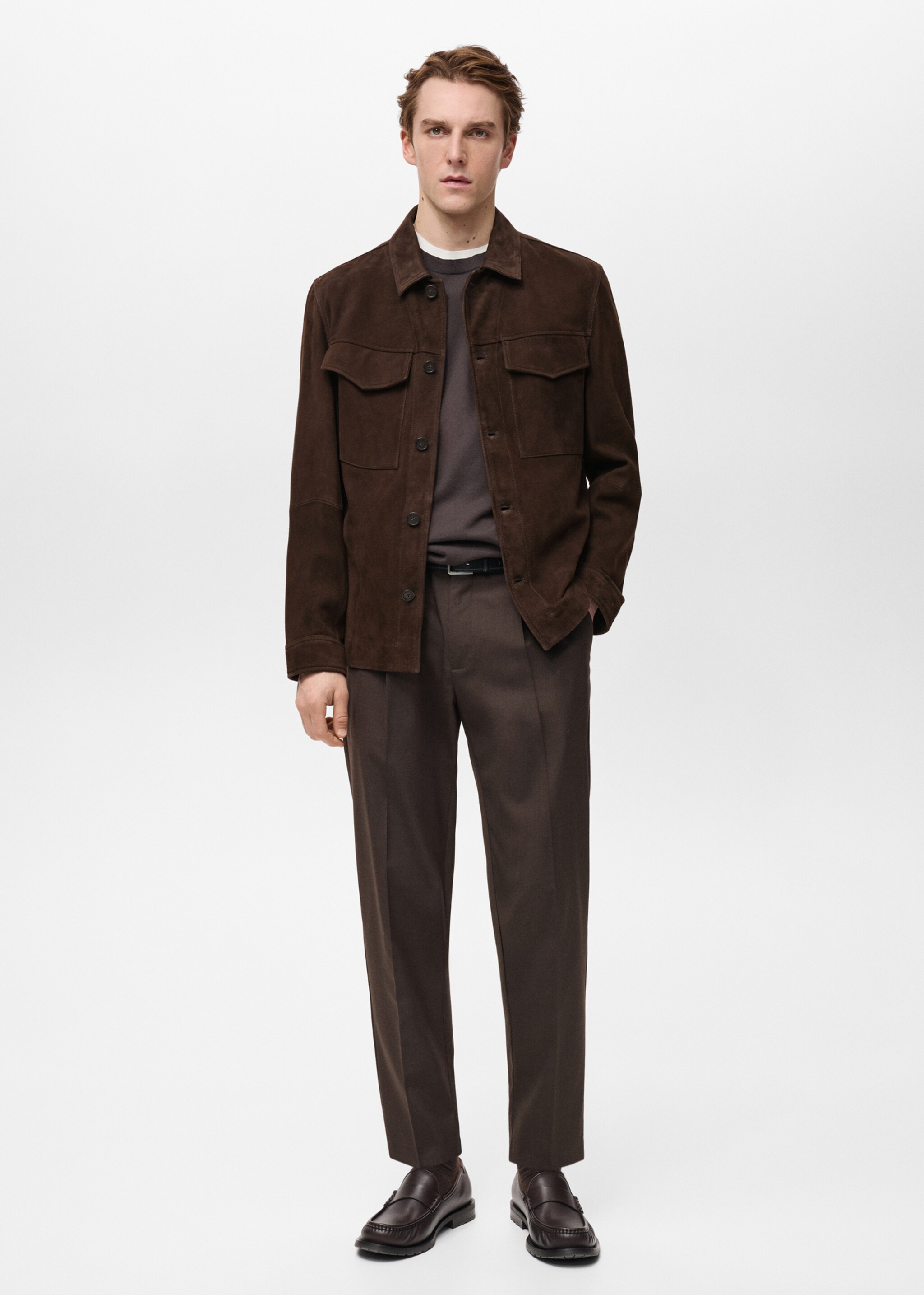 Blouson cuir daim poches - Plan général