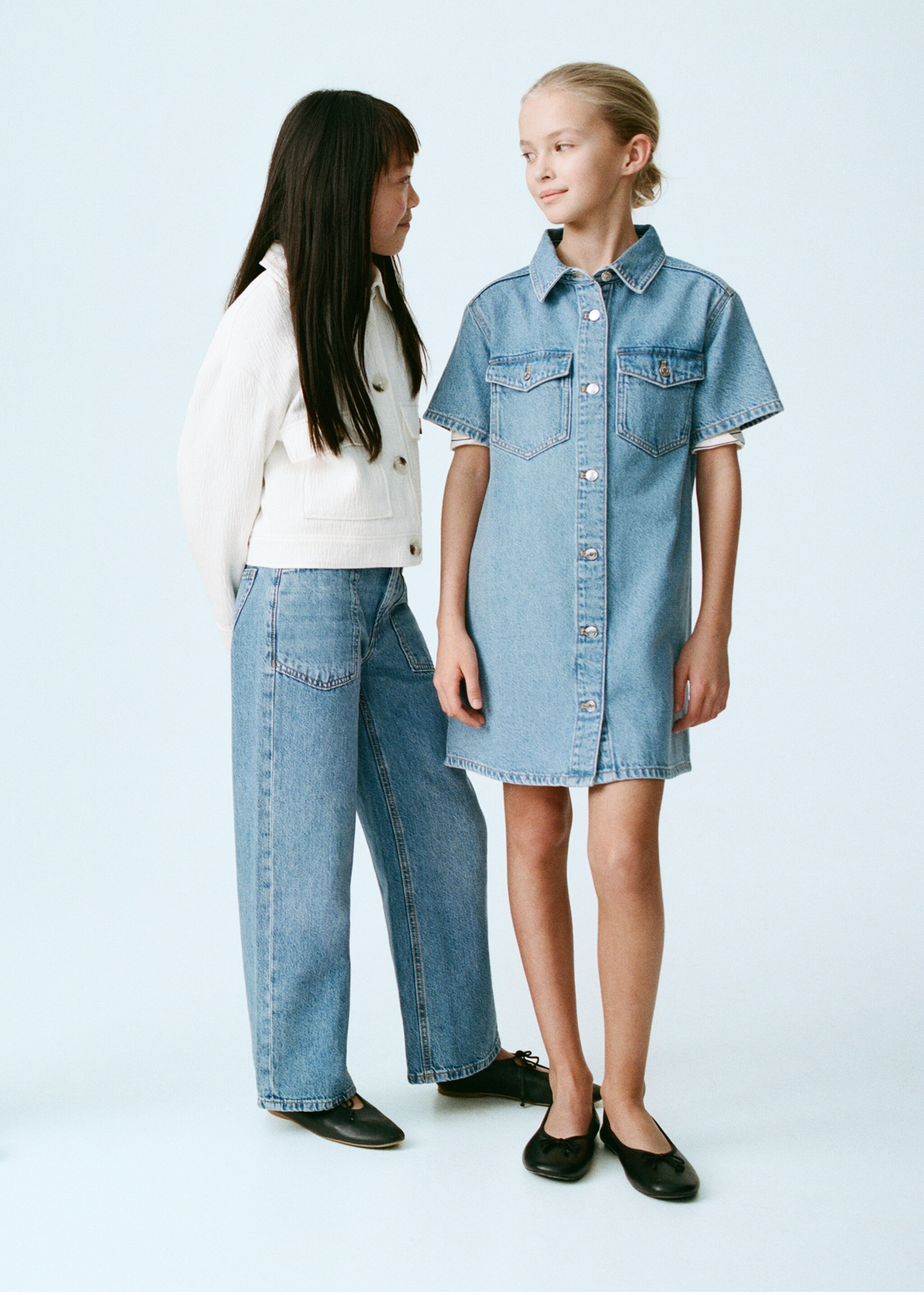 Gaun denim pendek - Tampilan Umum