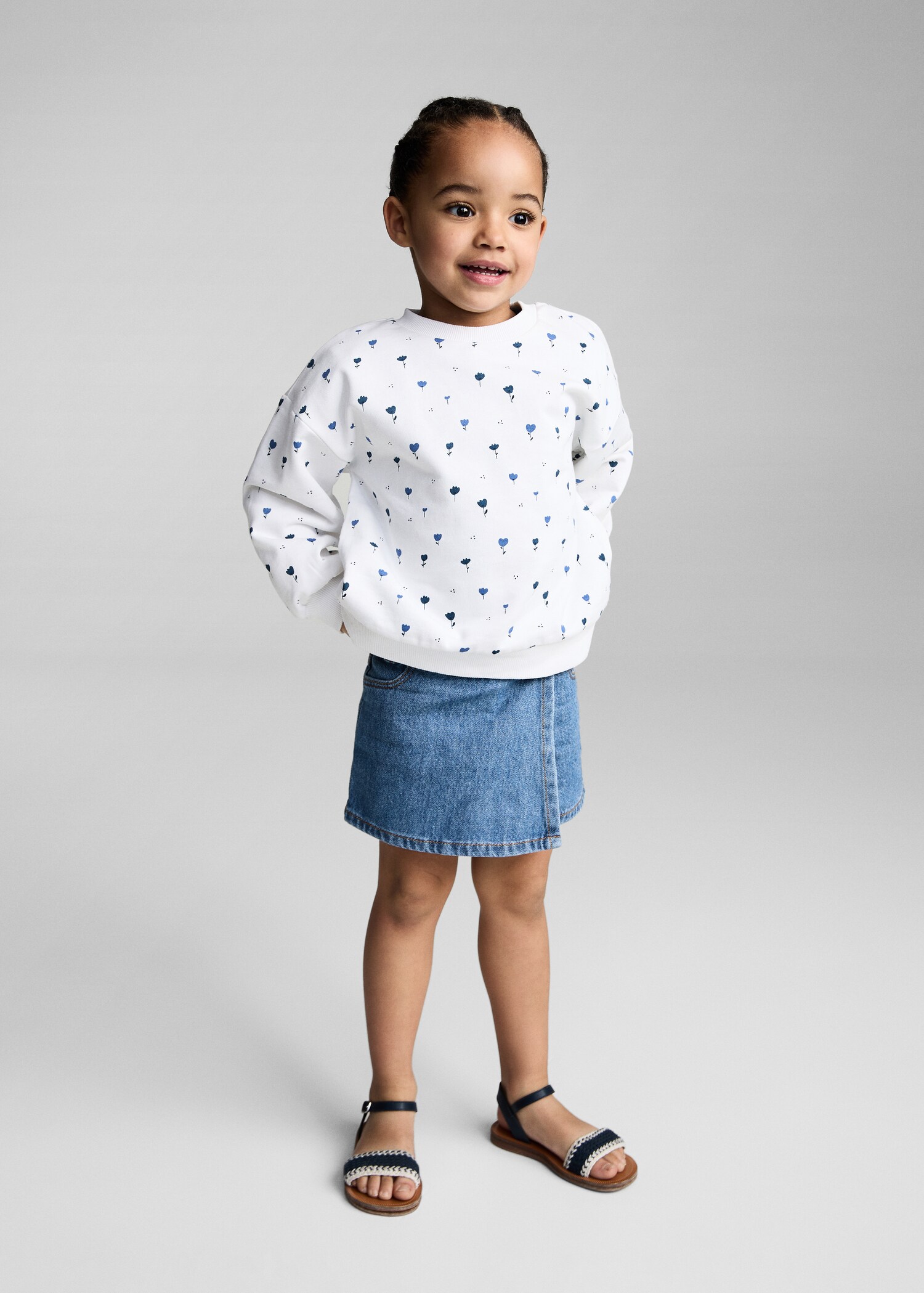 Printed cotton sweatshirt - General plane