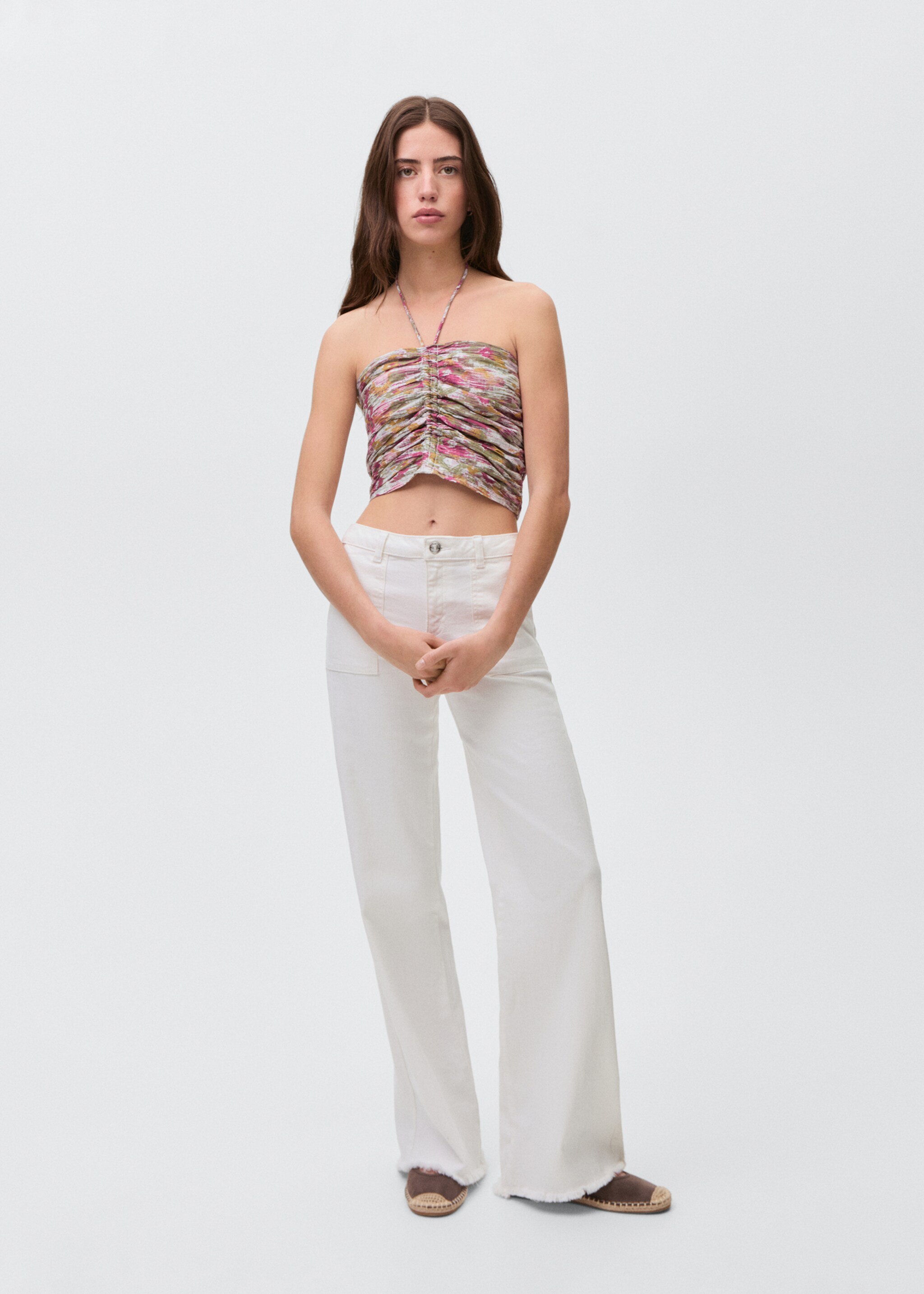 Ruched cotton top - General plane