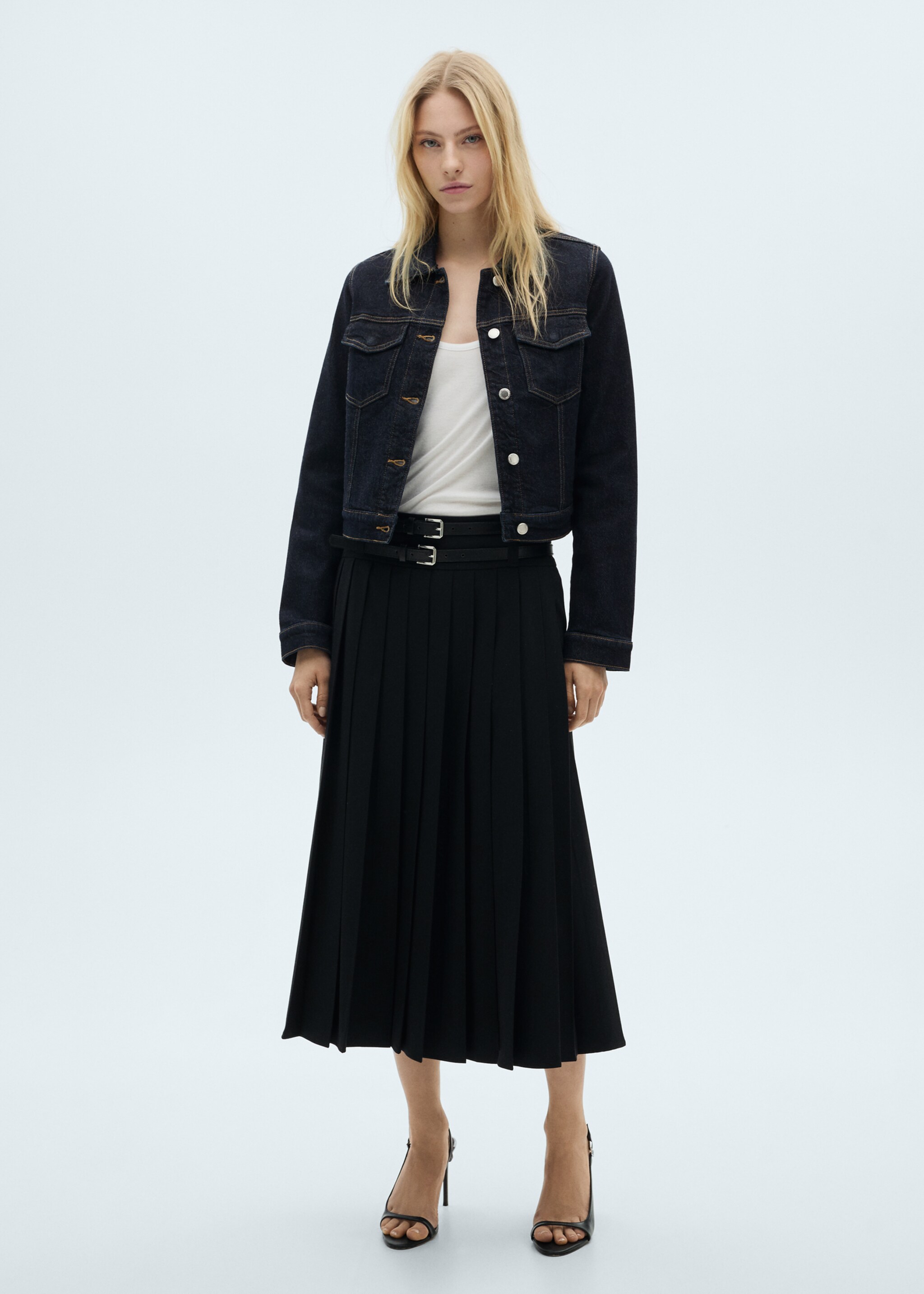 Blouson en jean poches - Plan général