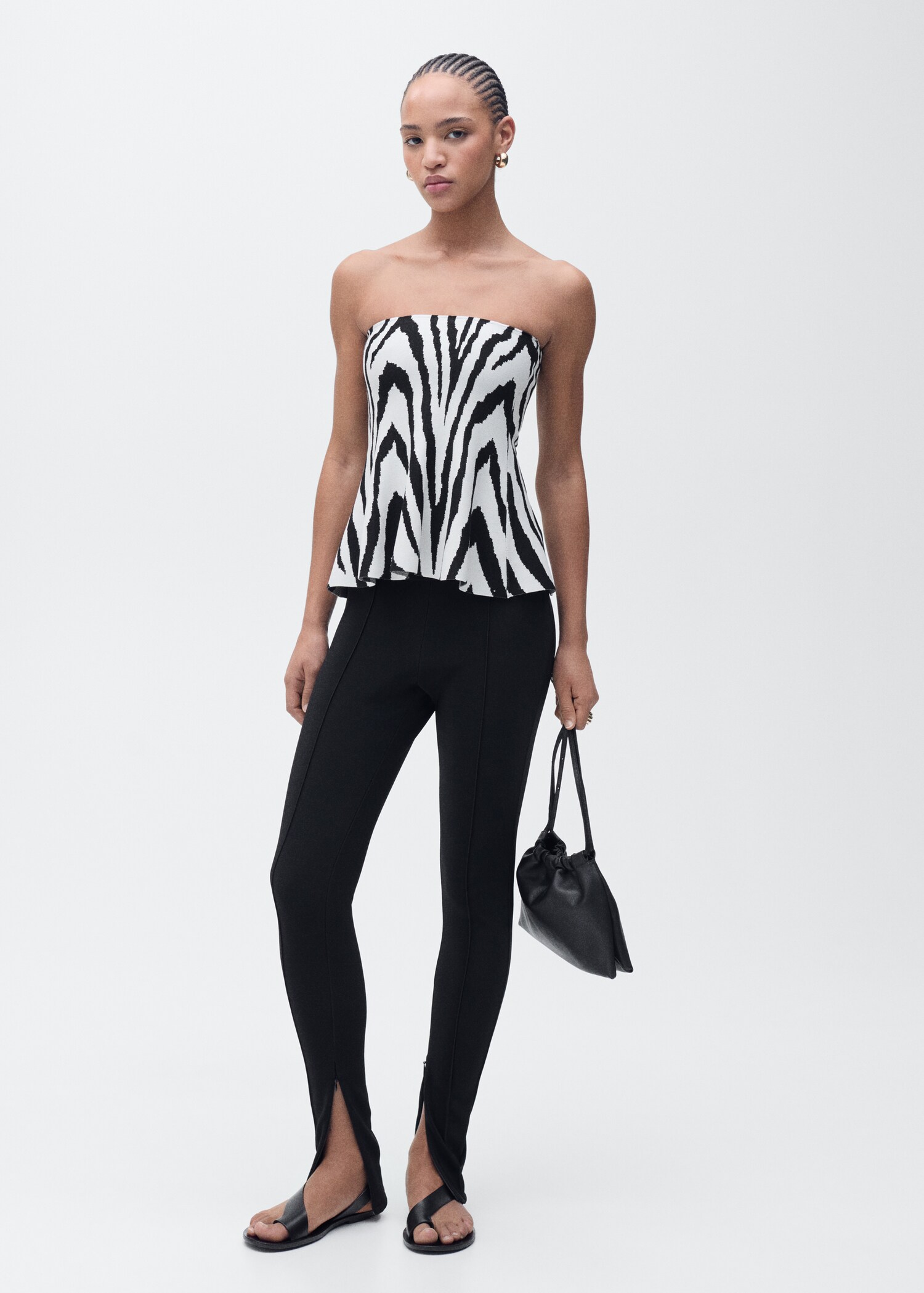Strapless knitted top - General plane