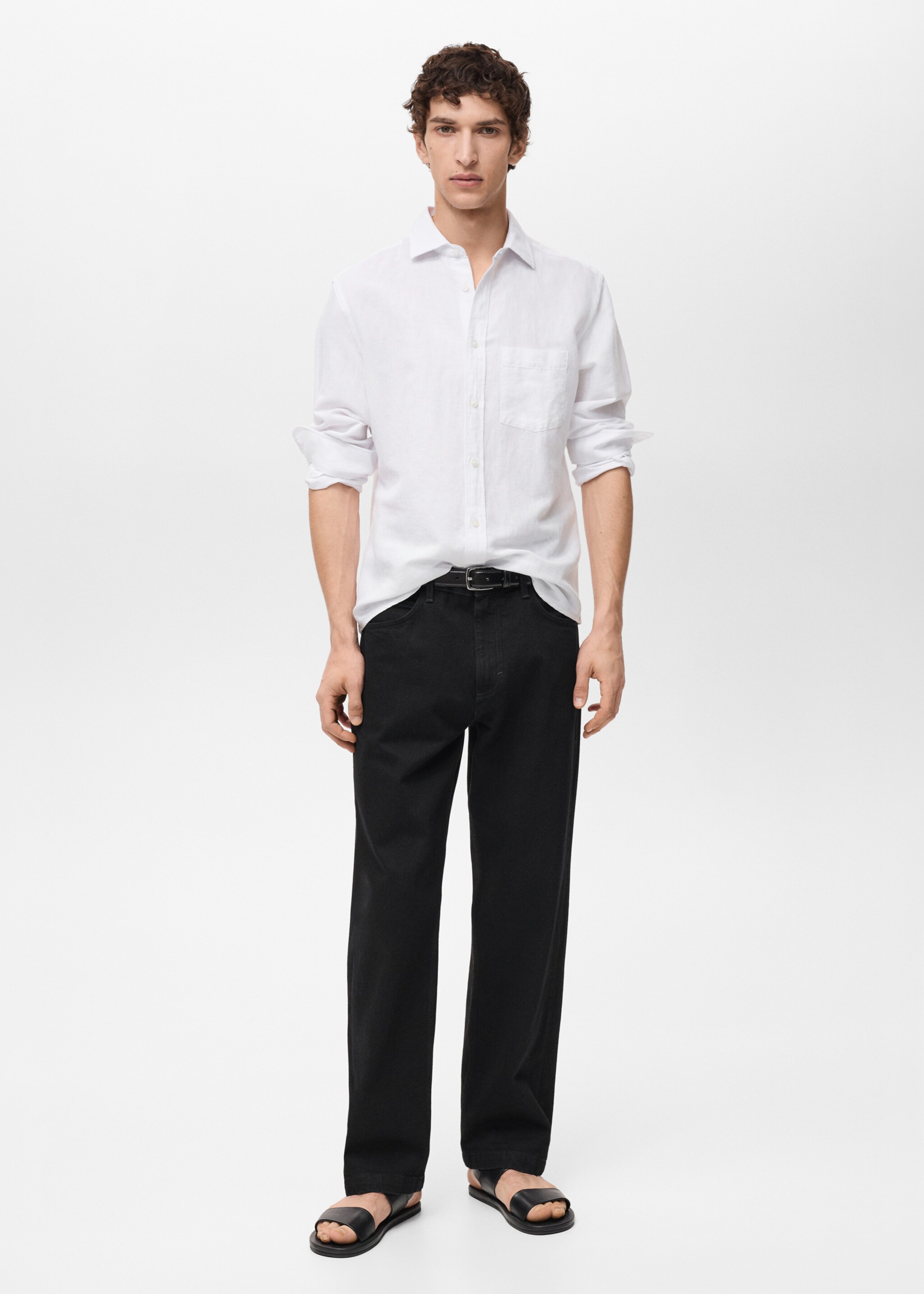Classic-fit linen shirt - General plane