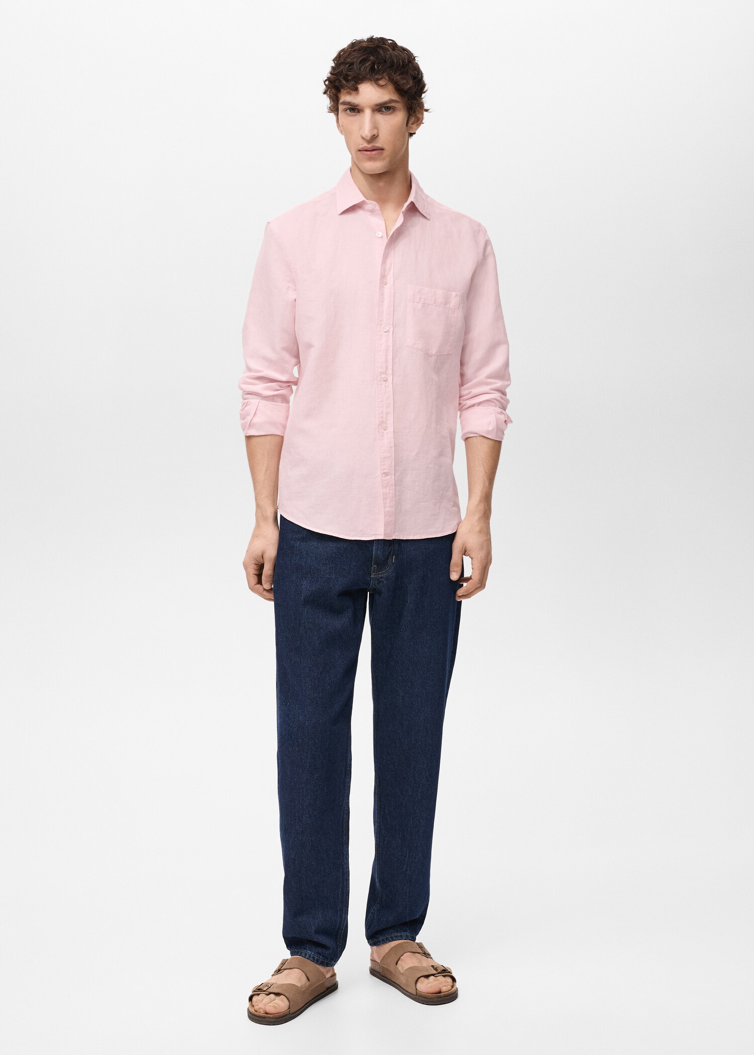 Pocket linen shirt - General plane