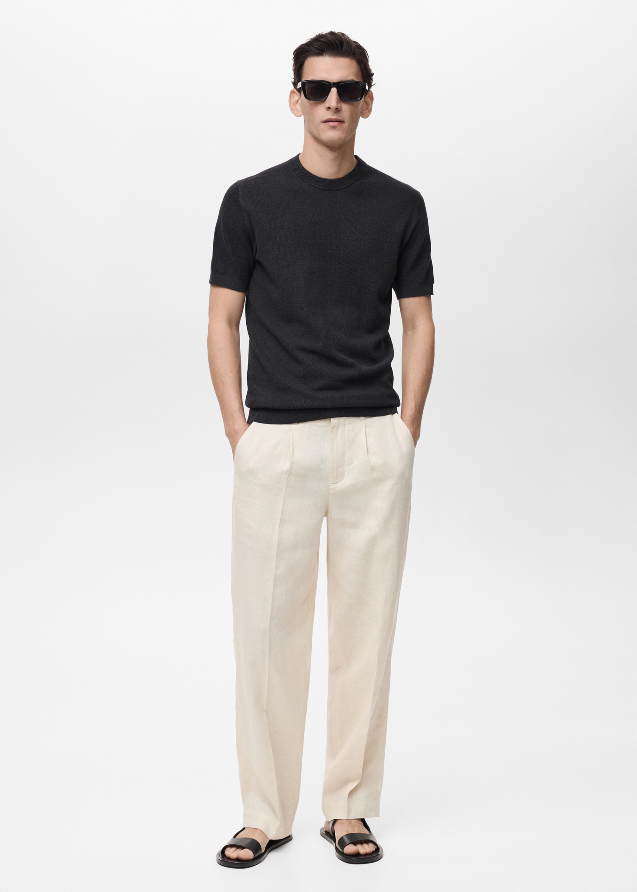 Cotton fine-knit t-shirt - General plane