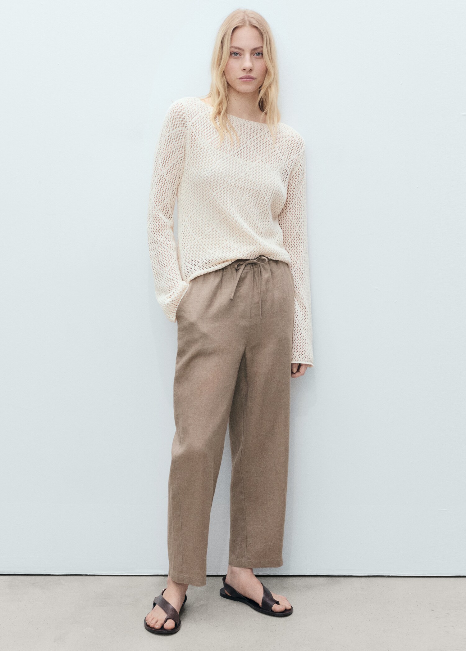 Pantalon droit lin - Plan général