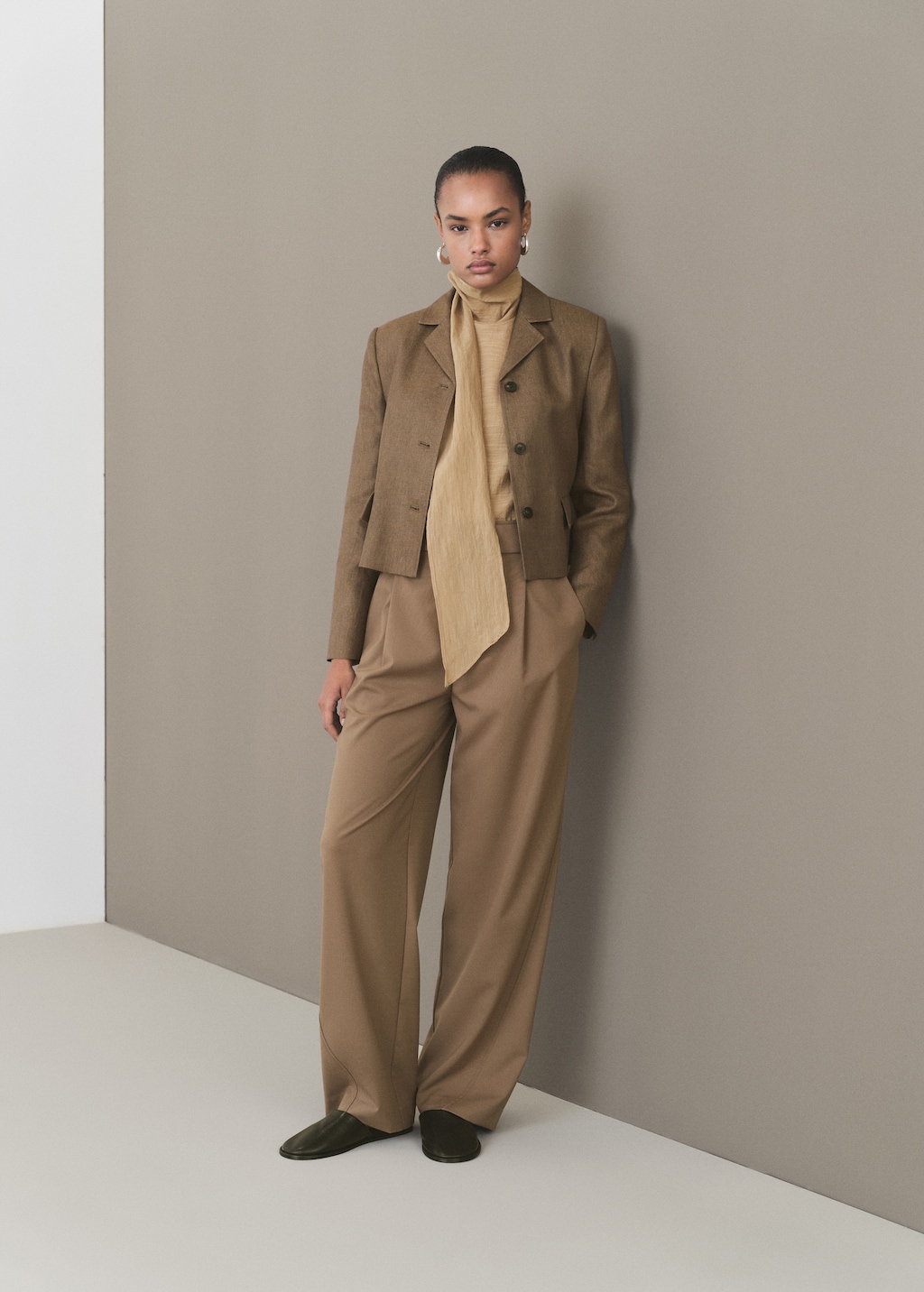 Linen-blend cropped jacket - Women | MANGO USA Linen-blend cropped jacket - Women | MANGO USA
