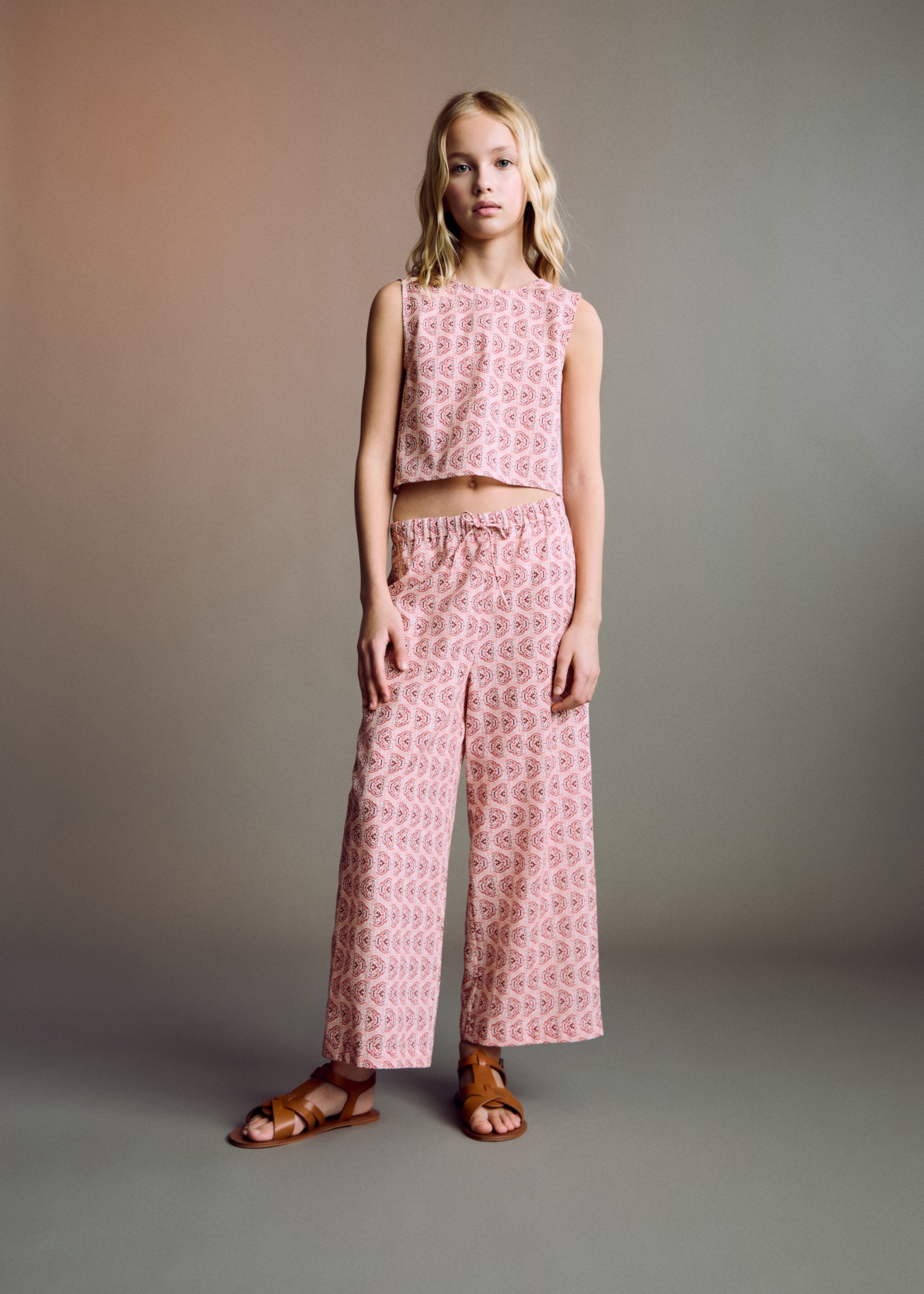 Pantalon imprimé coton - Plan général