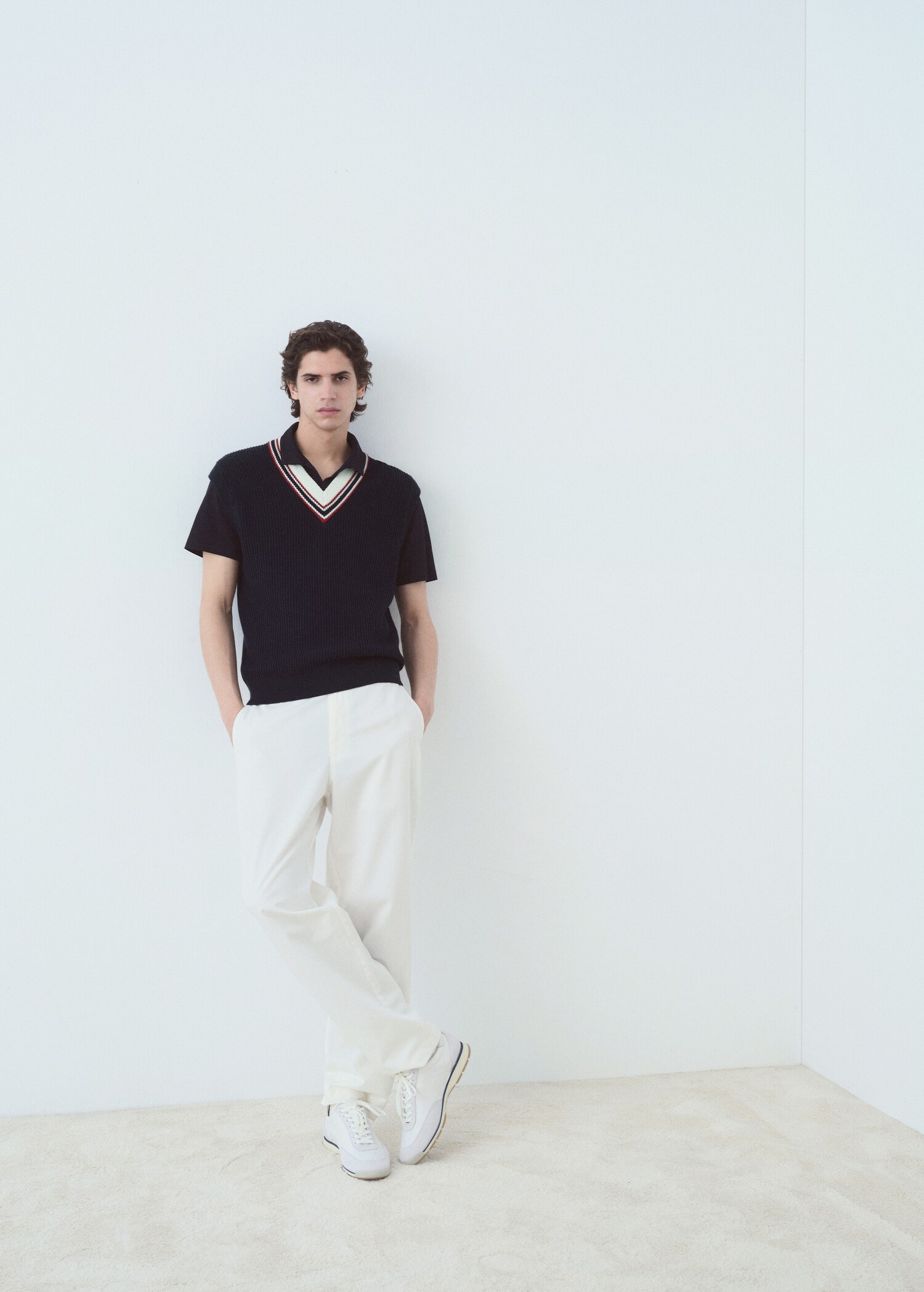 Gilet maille col V - Plan général