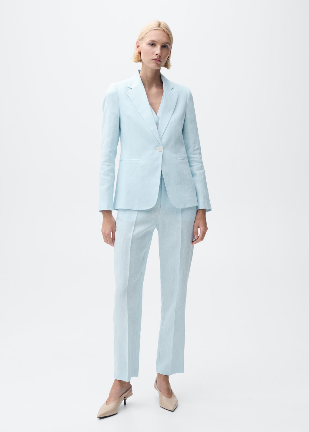 Linen suit jacket - Women | MANGO Canada Linen suit jacket - Women | MANGO Canada