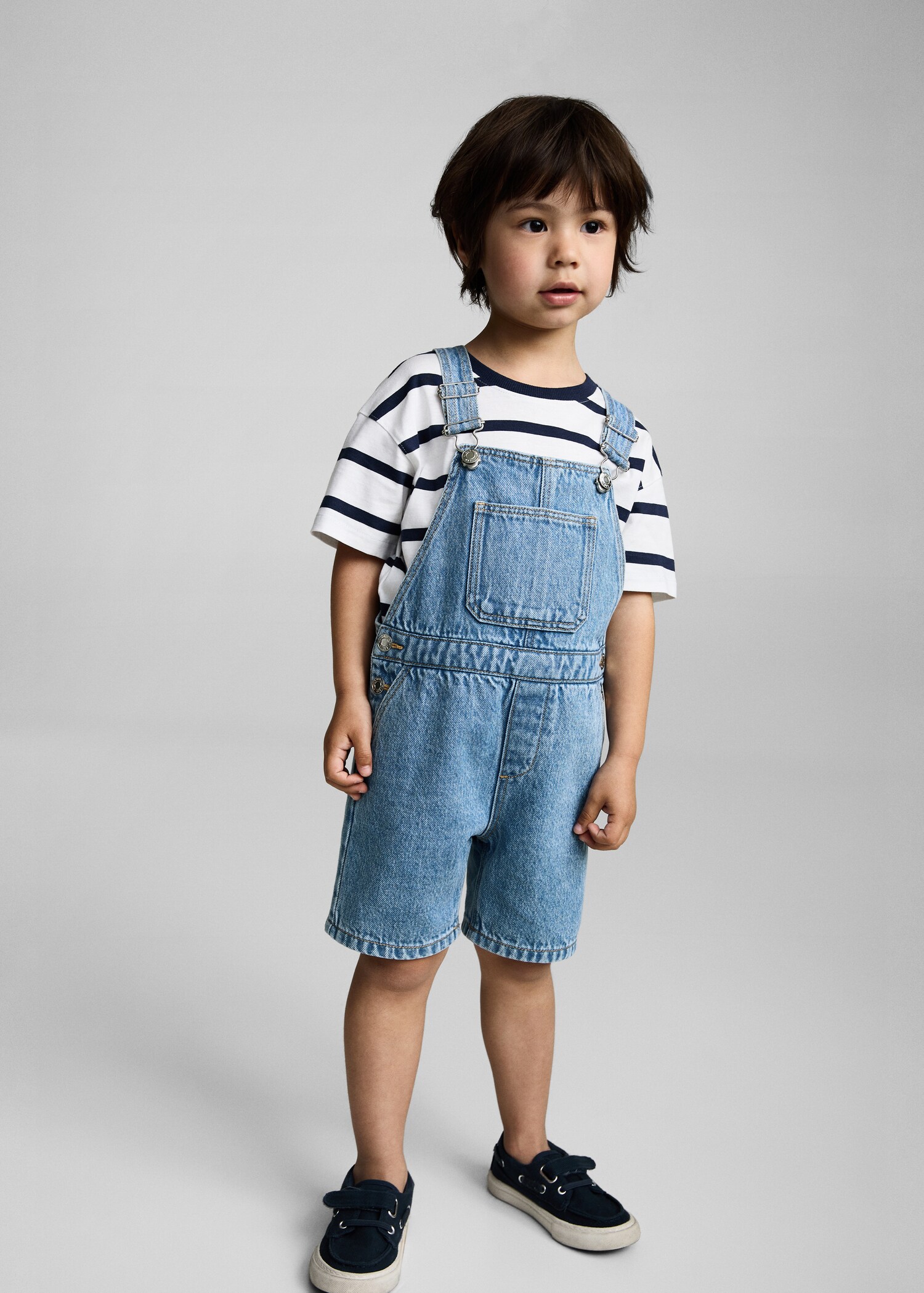 Short denim dungarees - General plane