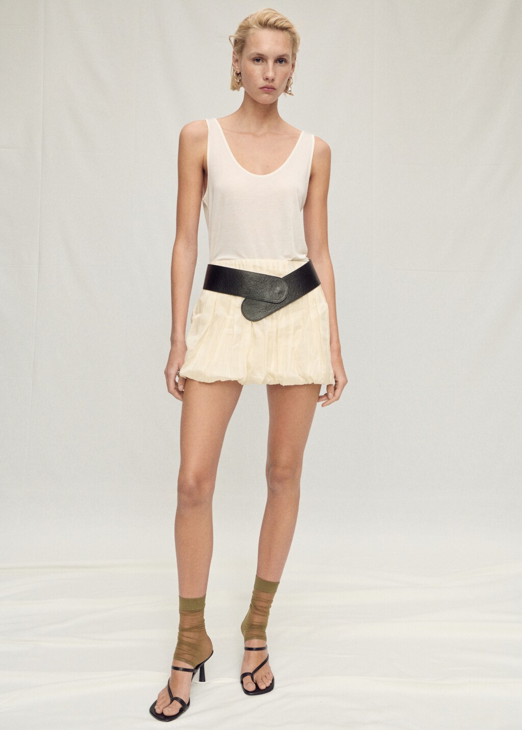 マンゴーさま専用！ Low-neck lyocell top - Women | MANGO USA