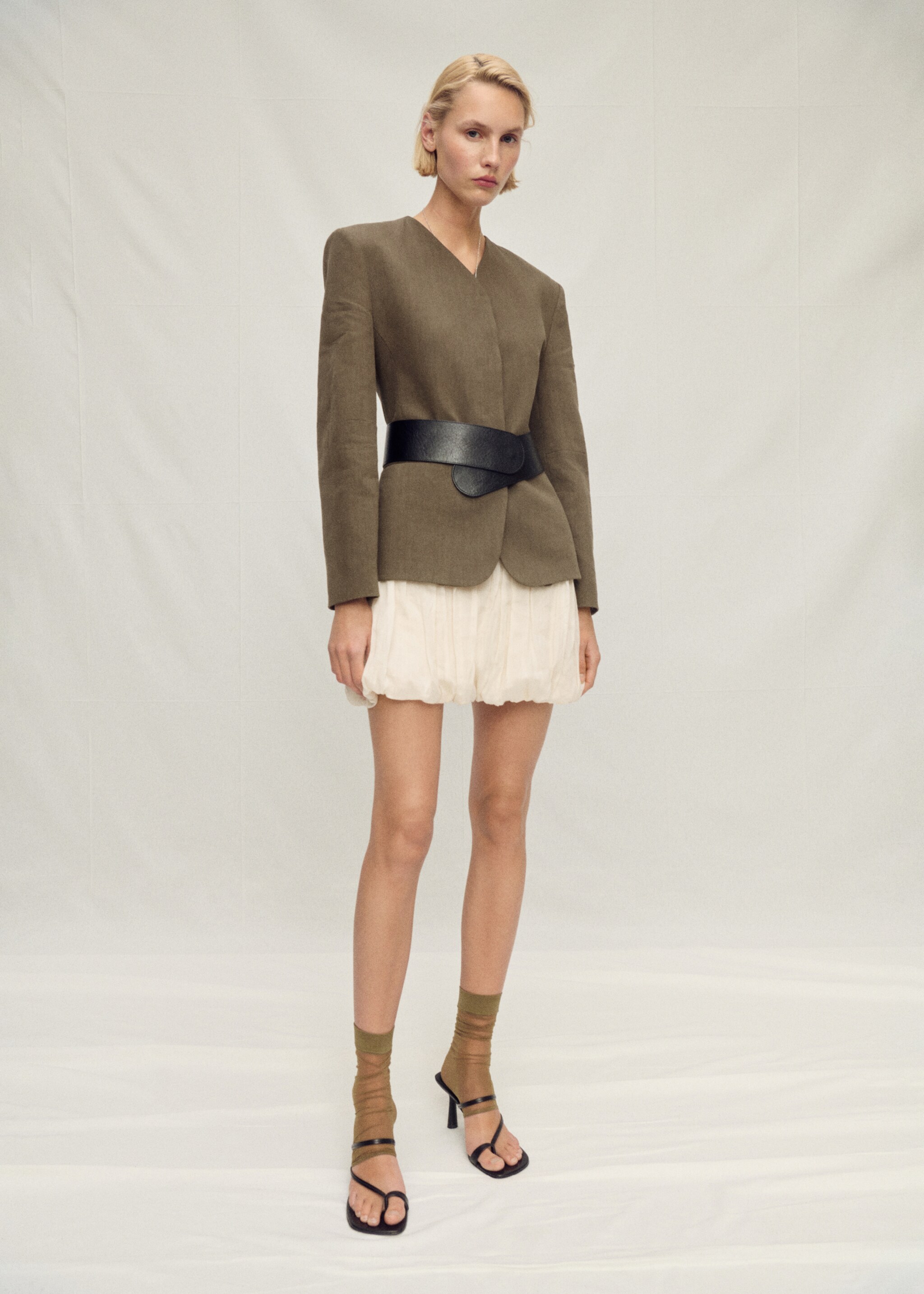 Ramie balloon skirt - General plane