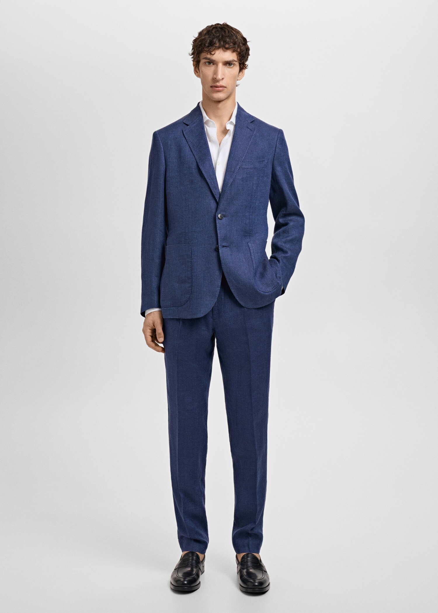 Salerno dressjakke 100% lin slim fit - Total bildeutsnitt
