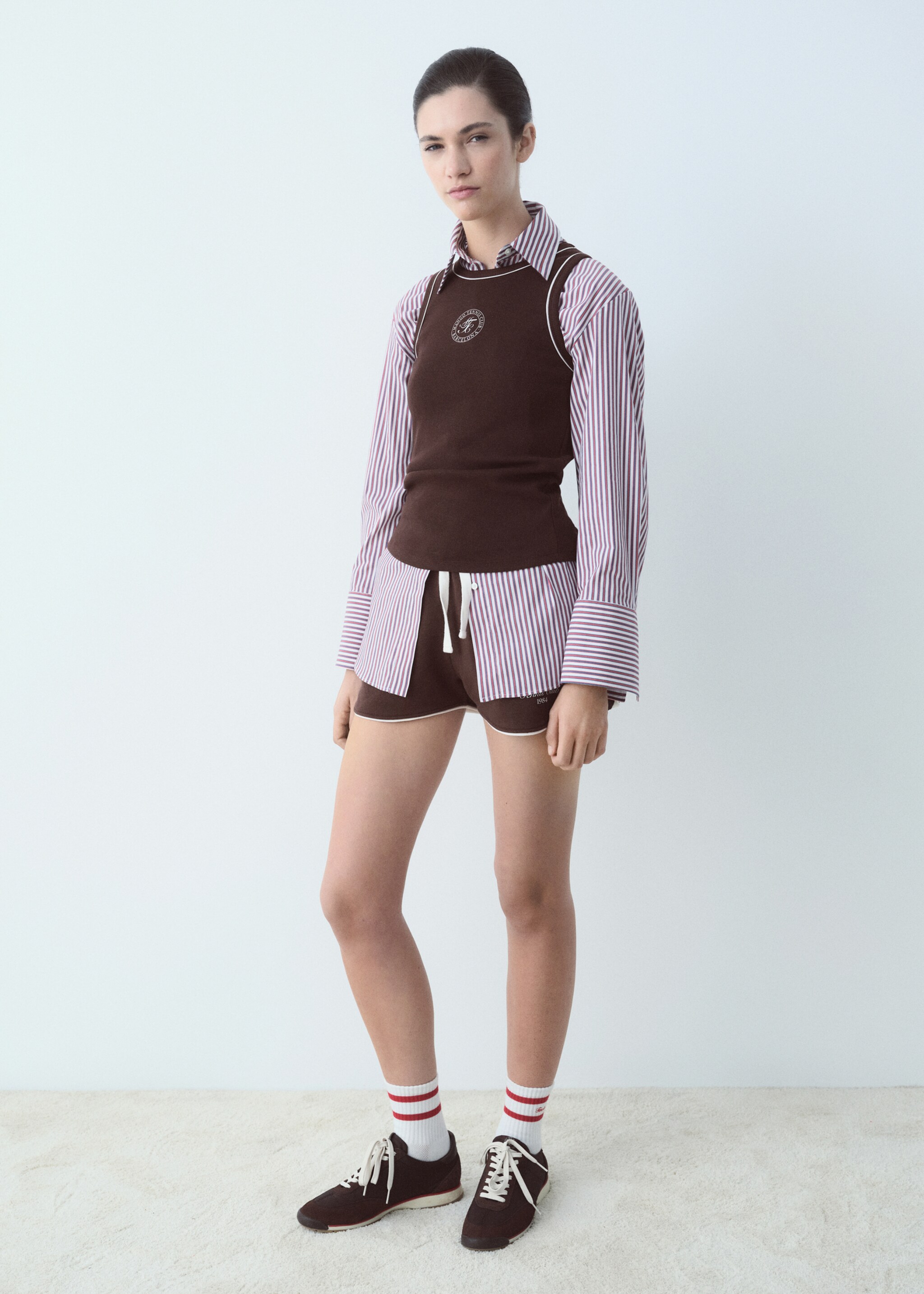 Cotton top with printed message - General plane