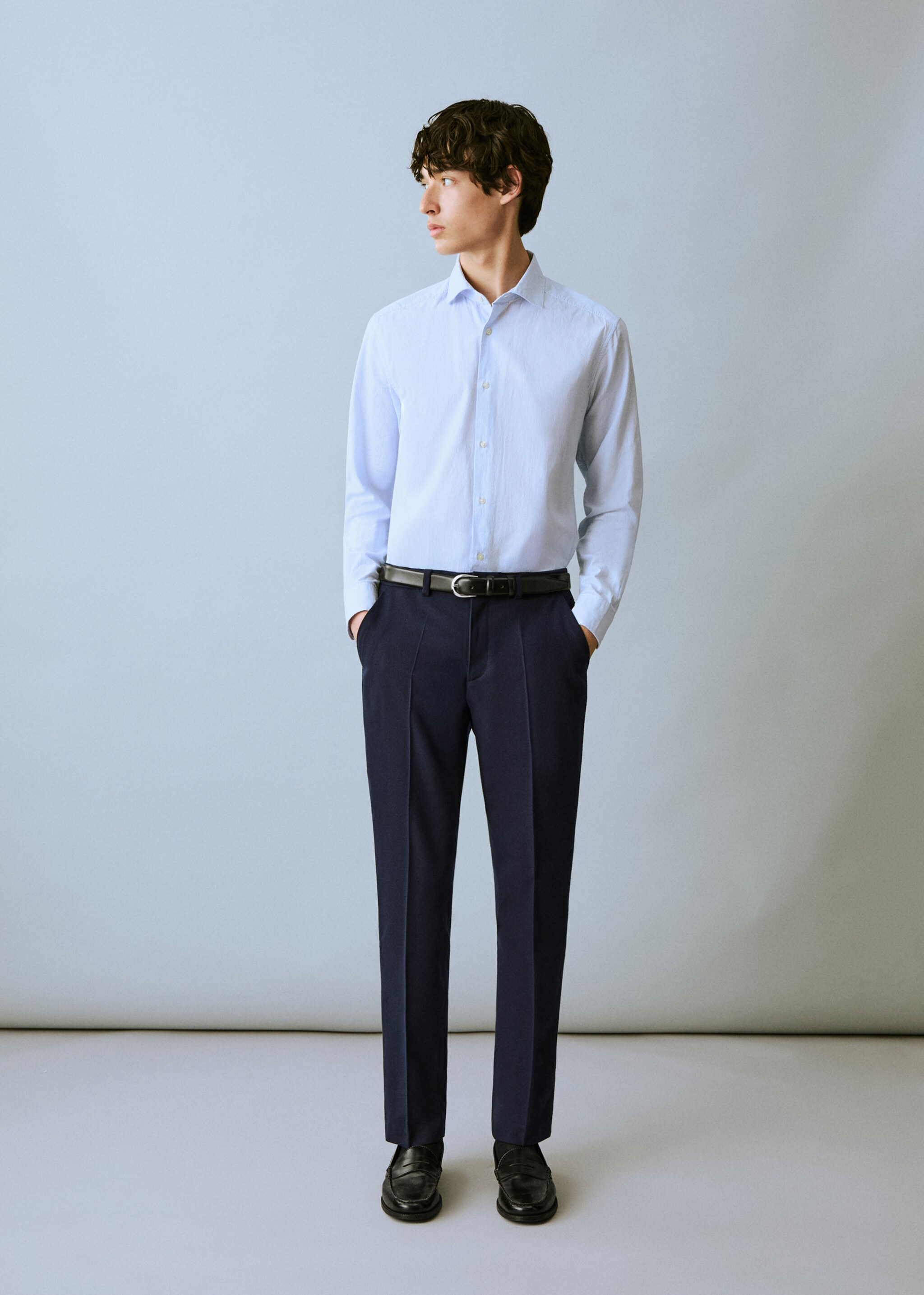 Pique suit trousers - General plane