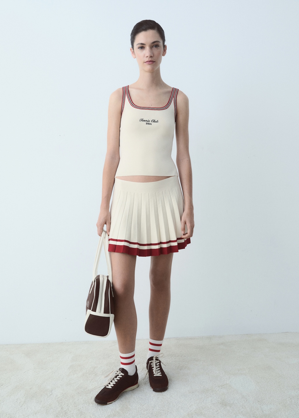 Pleated skirt with contrasting finish - Women | MANGO USA