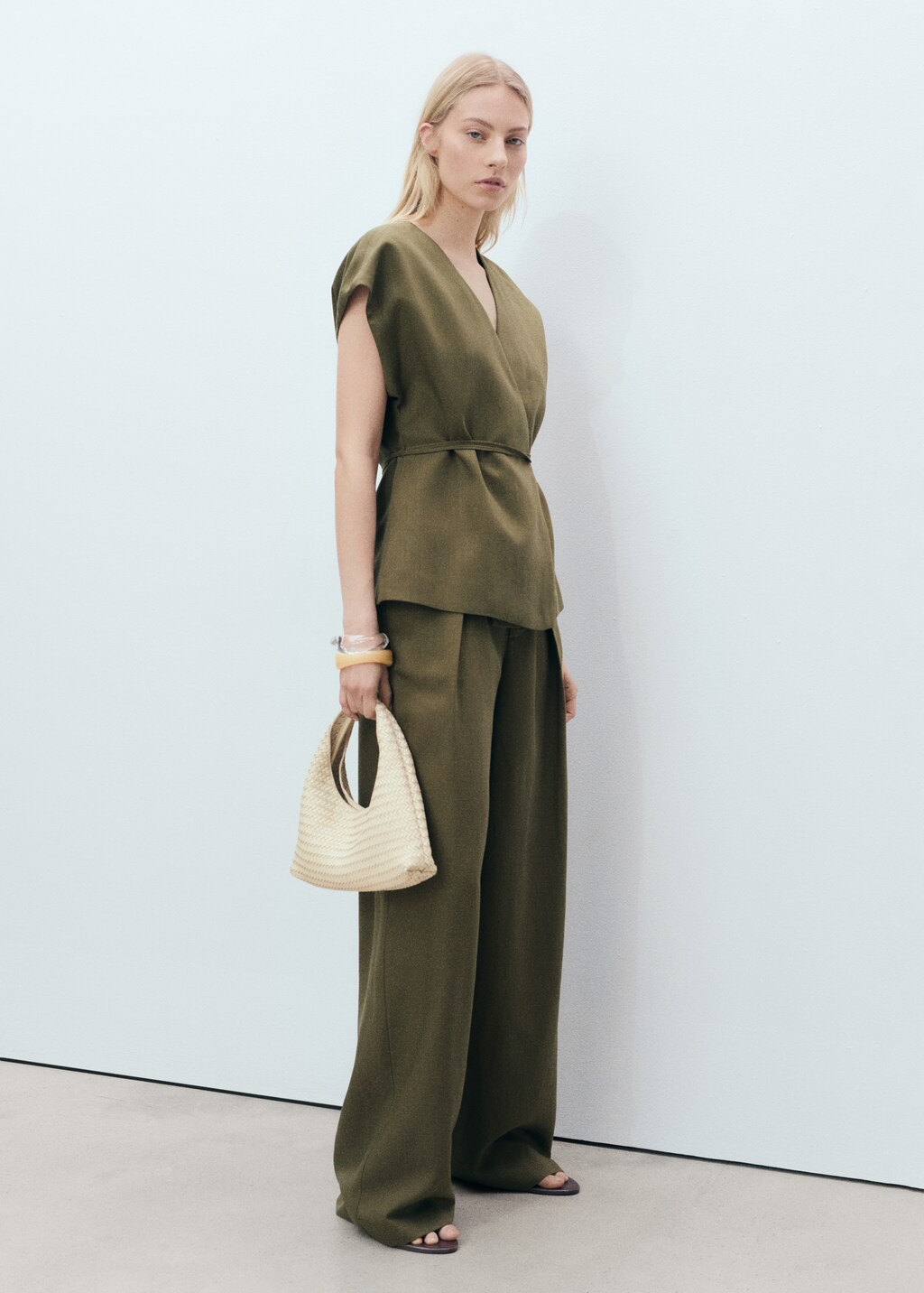 Mango Lyocell wrap top thumbnail