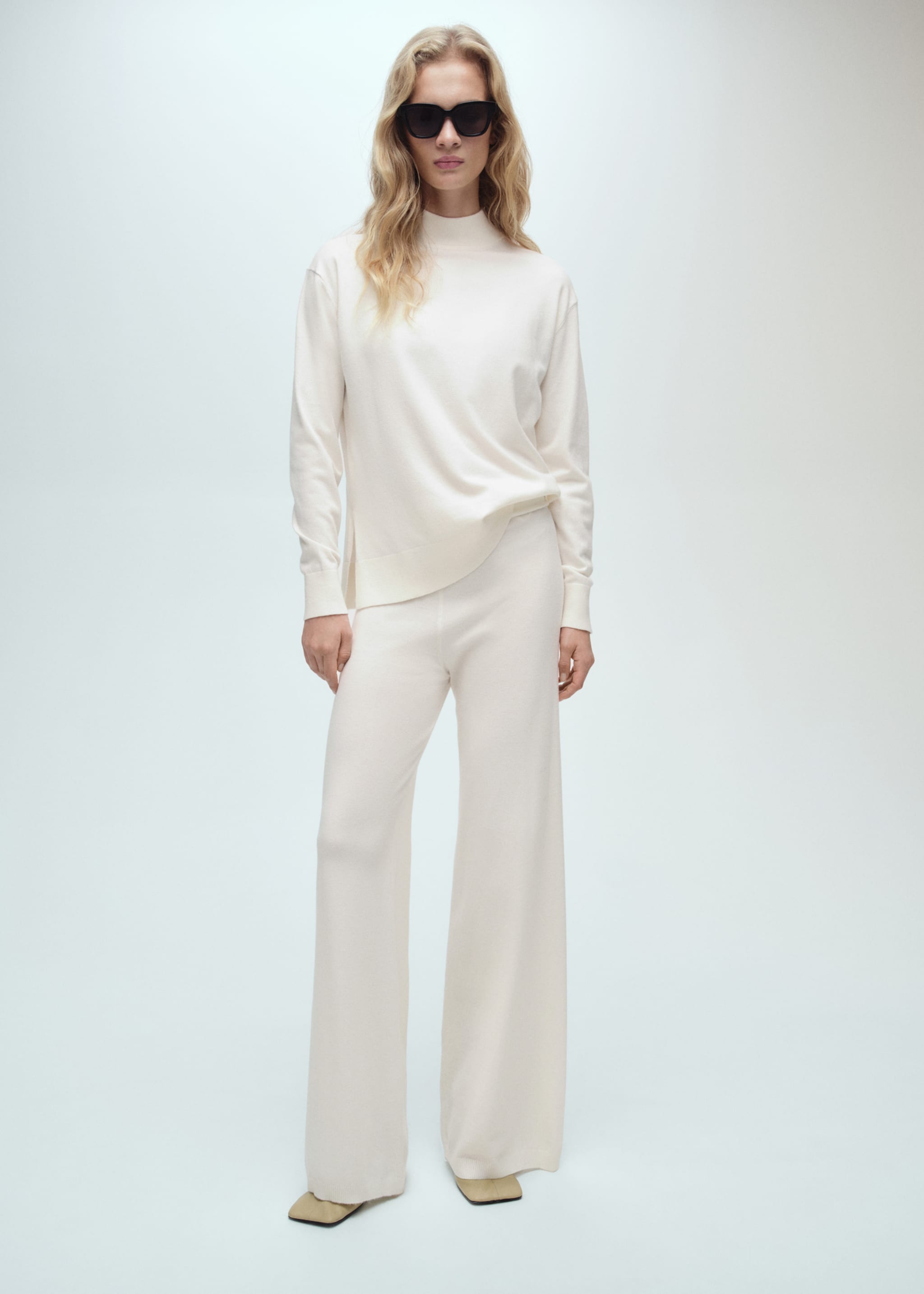 Pantalon wideleg maille fine - Plan général