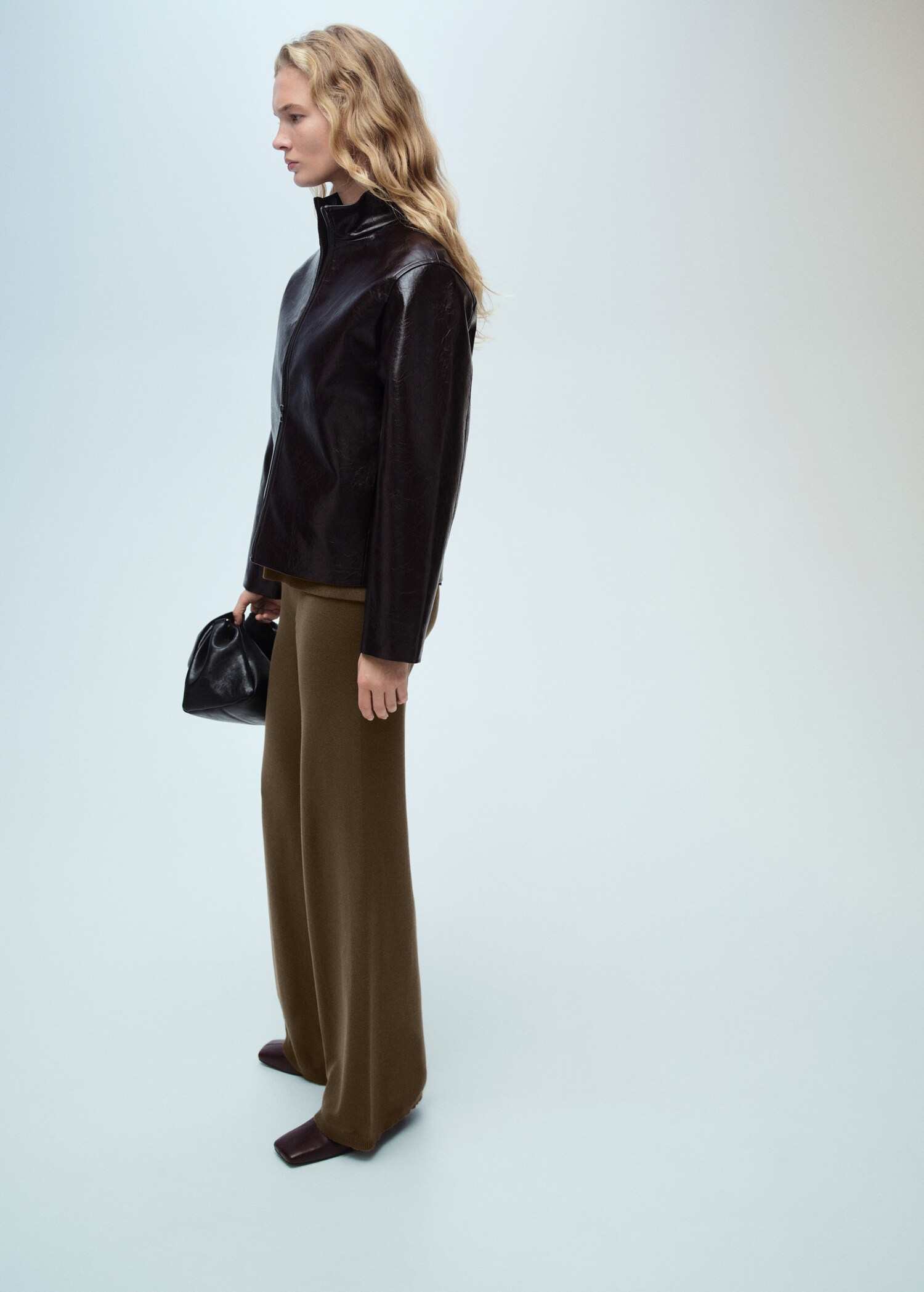 Fine-knit wideleg trousers - General plane