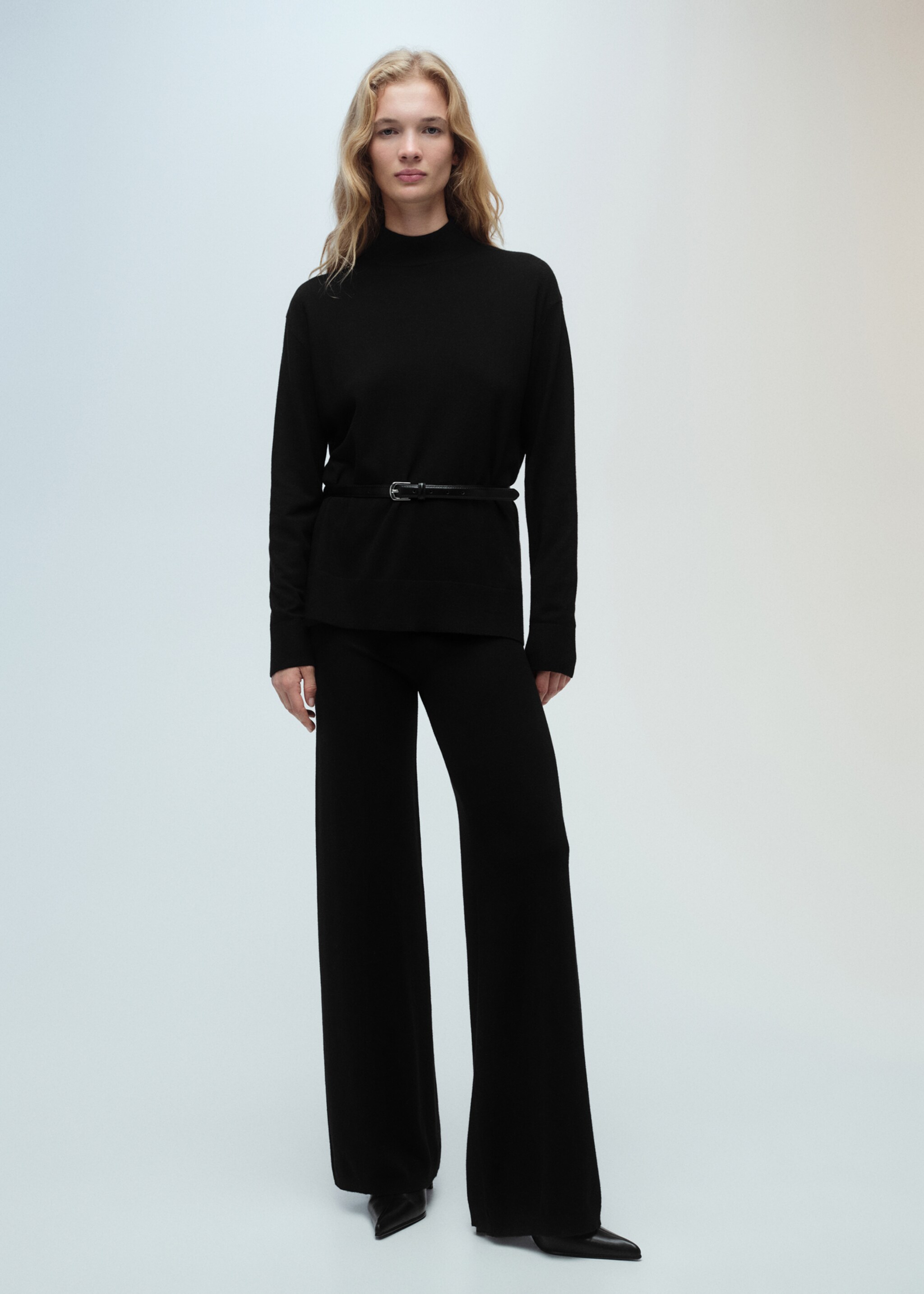 Pantalon wideleg maille fine - Plan général