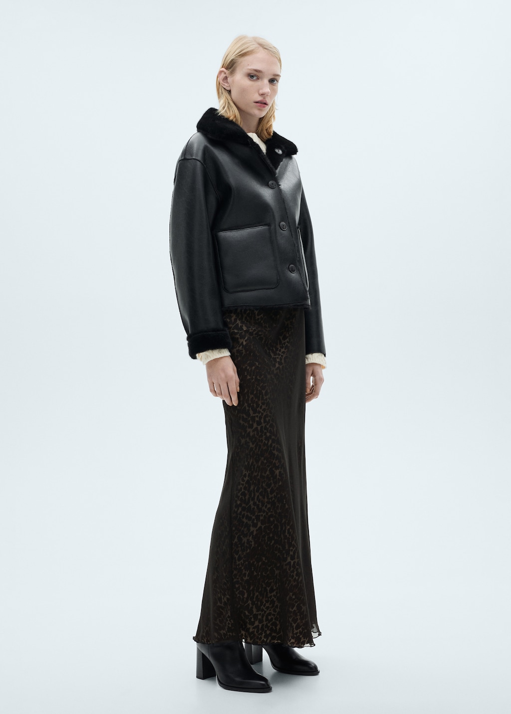 Leopard-print flared skirt - Women | MANGO USA Leopard-print flared skirt - Women | MANGO USA