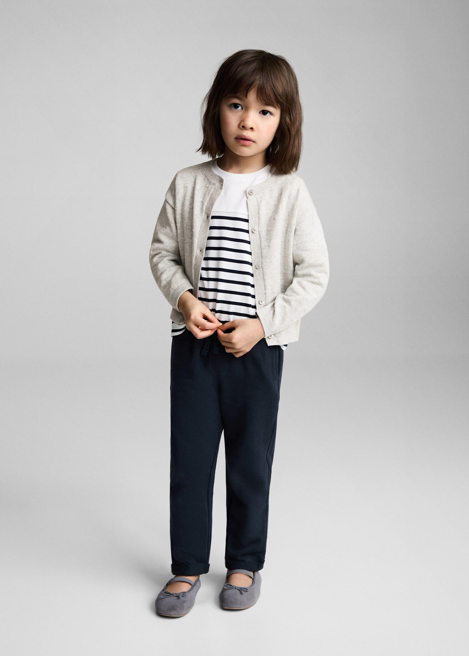 Elastic waist cotton trousers - General plane