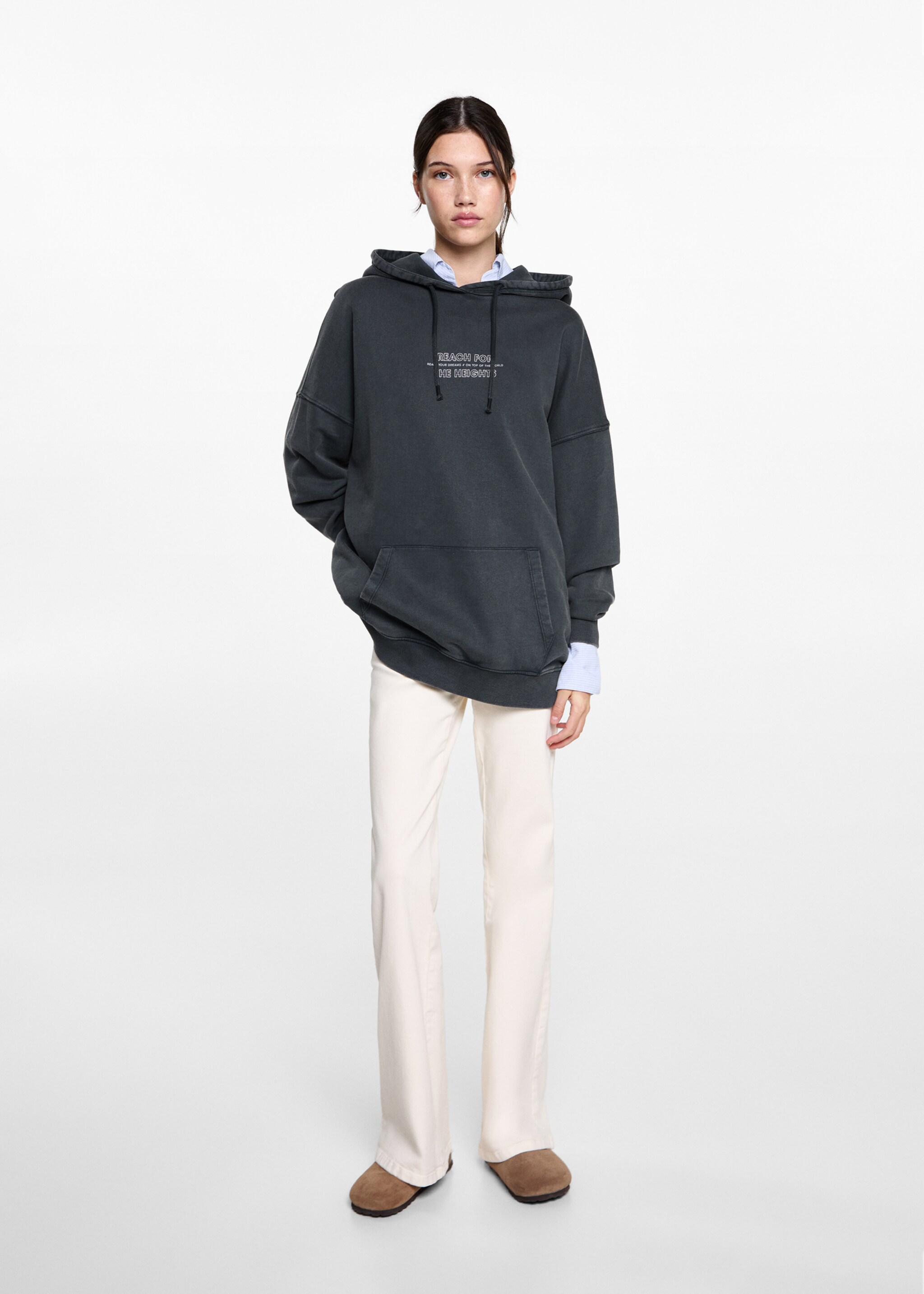 Sweat-shirt oversize message - Plan général