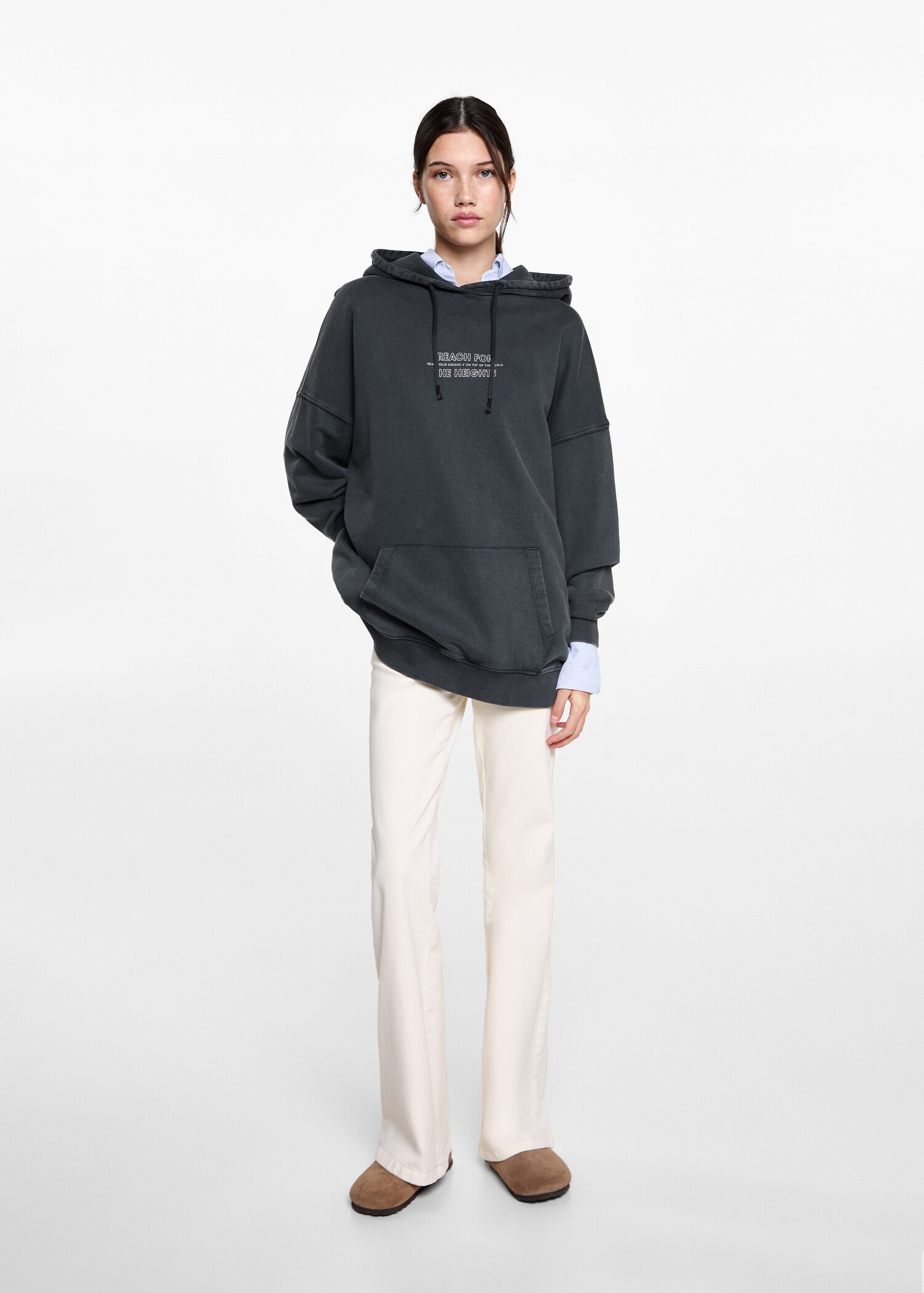 Sweat-shirt oversize message - Plan général