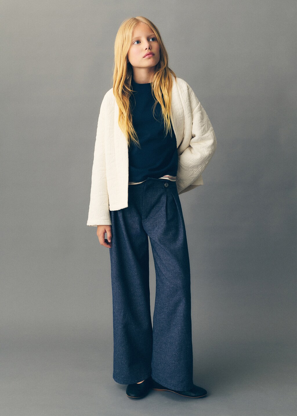 Textured embroidered jacket - Kids | MANGO USA Textured embroidered jacket - Kids | MANGO USA