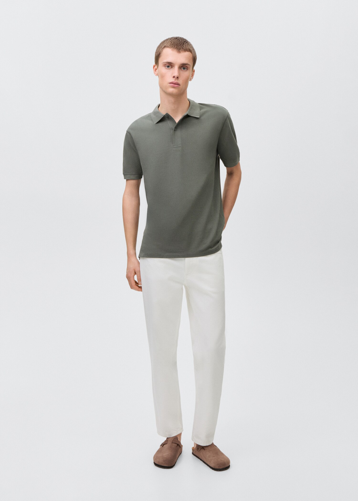 Cotton piqué polo shirt - General plane