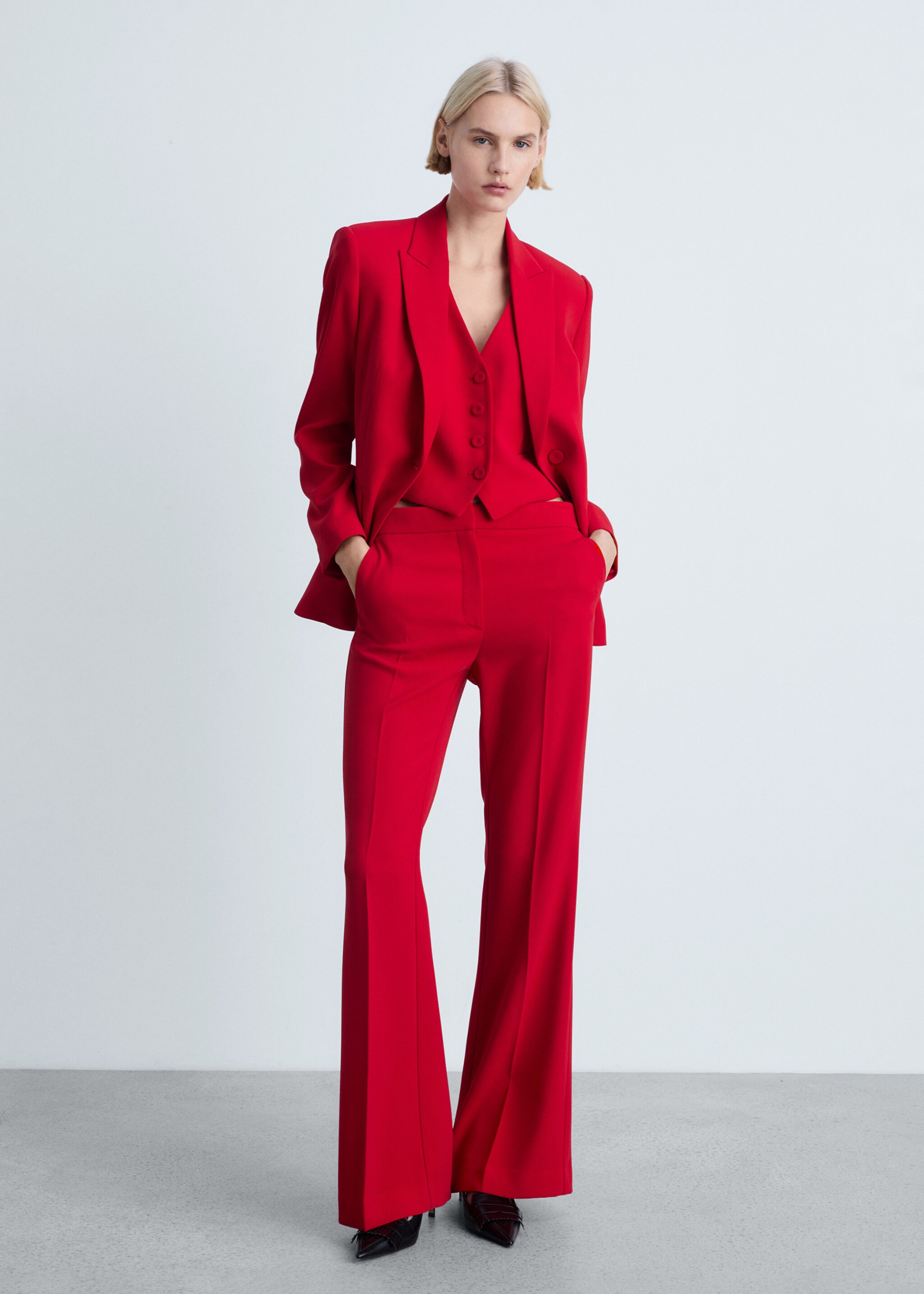 Pantalón traje wideleg - Plano general
