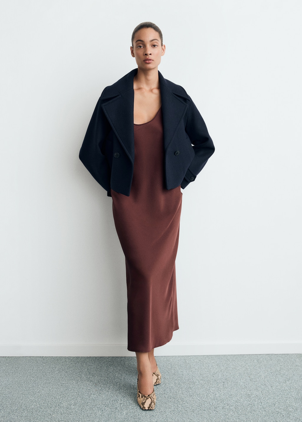 Mango Wool-blend jacket with maxi lapels