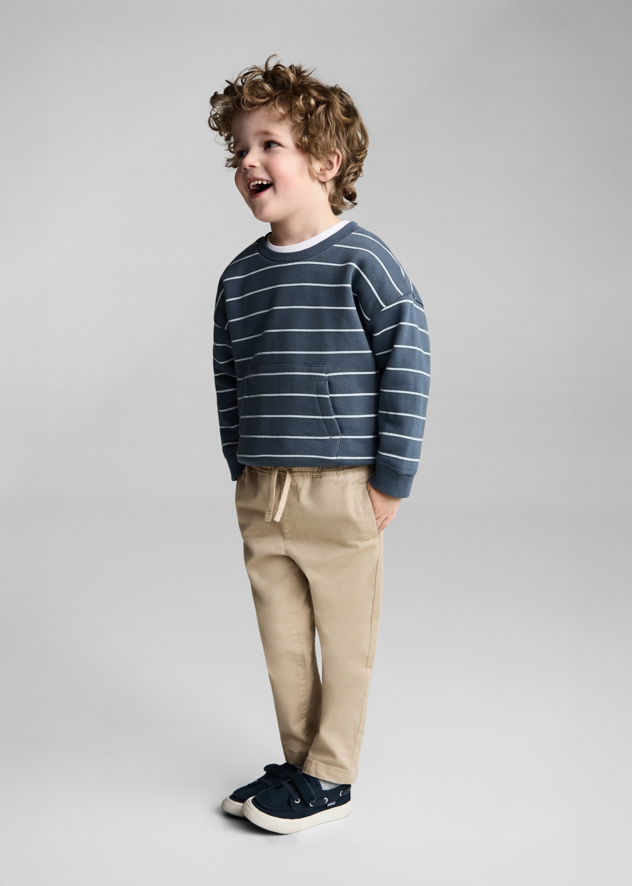 Cotton jogger-style trousers - General plane