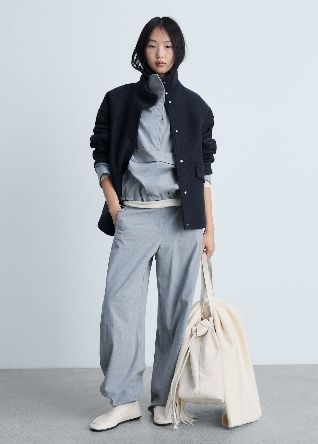 Thumbnail of Turtleneck wool jacket - Ecru