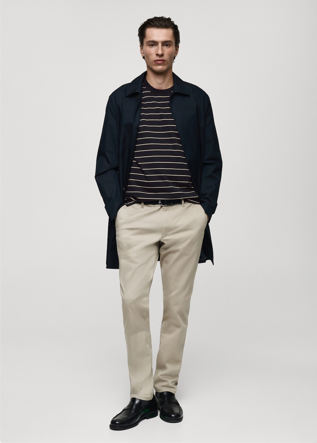 日本未入荷 - t-shirt striped cotton 100% Men USA MANGO | Clothing