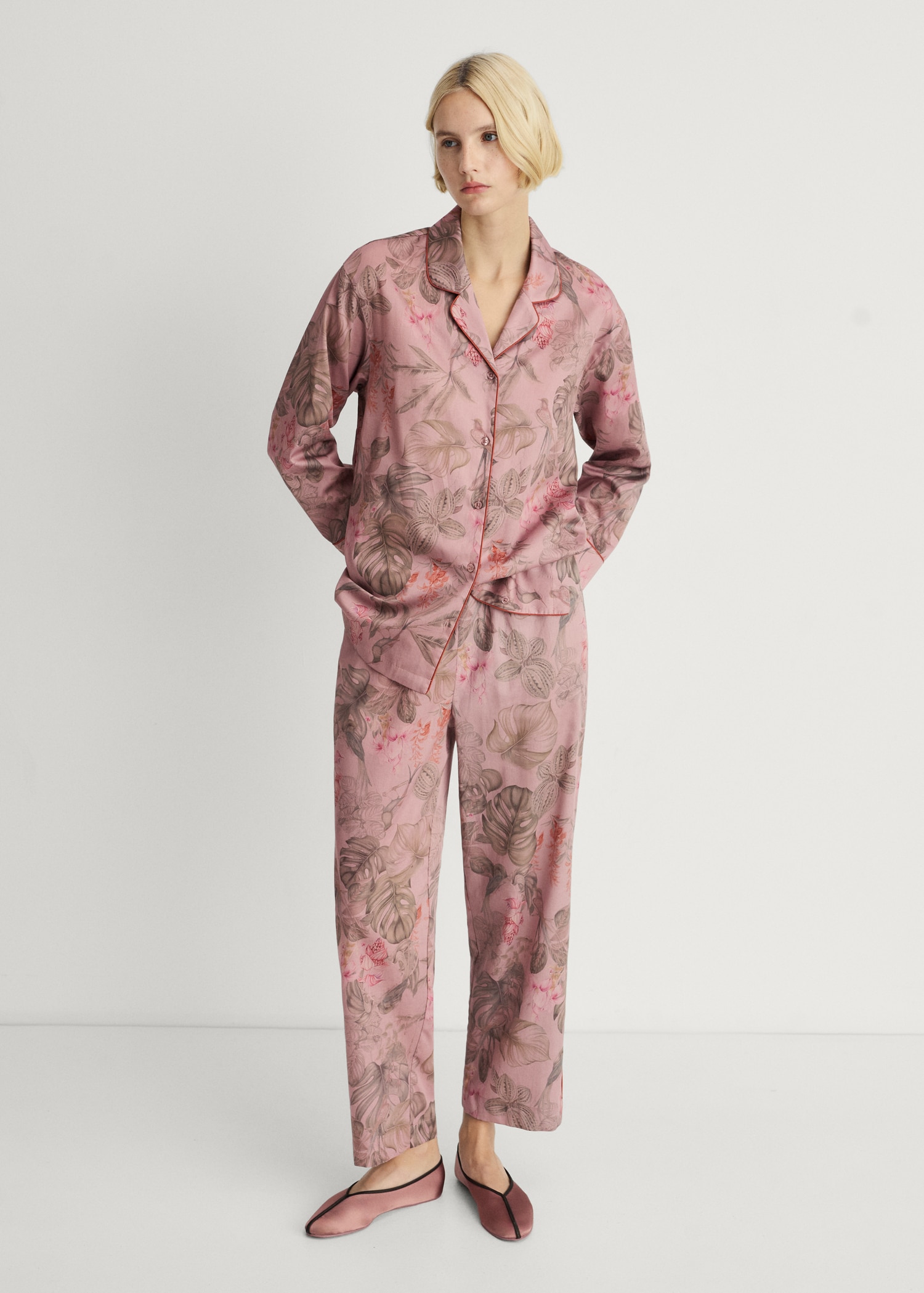 Chemise de pyjama imprimé tropical - Plan général