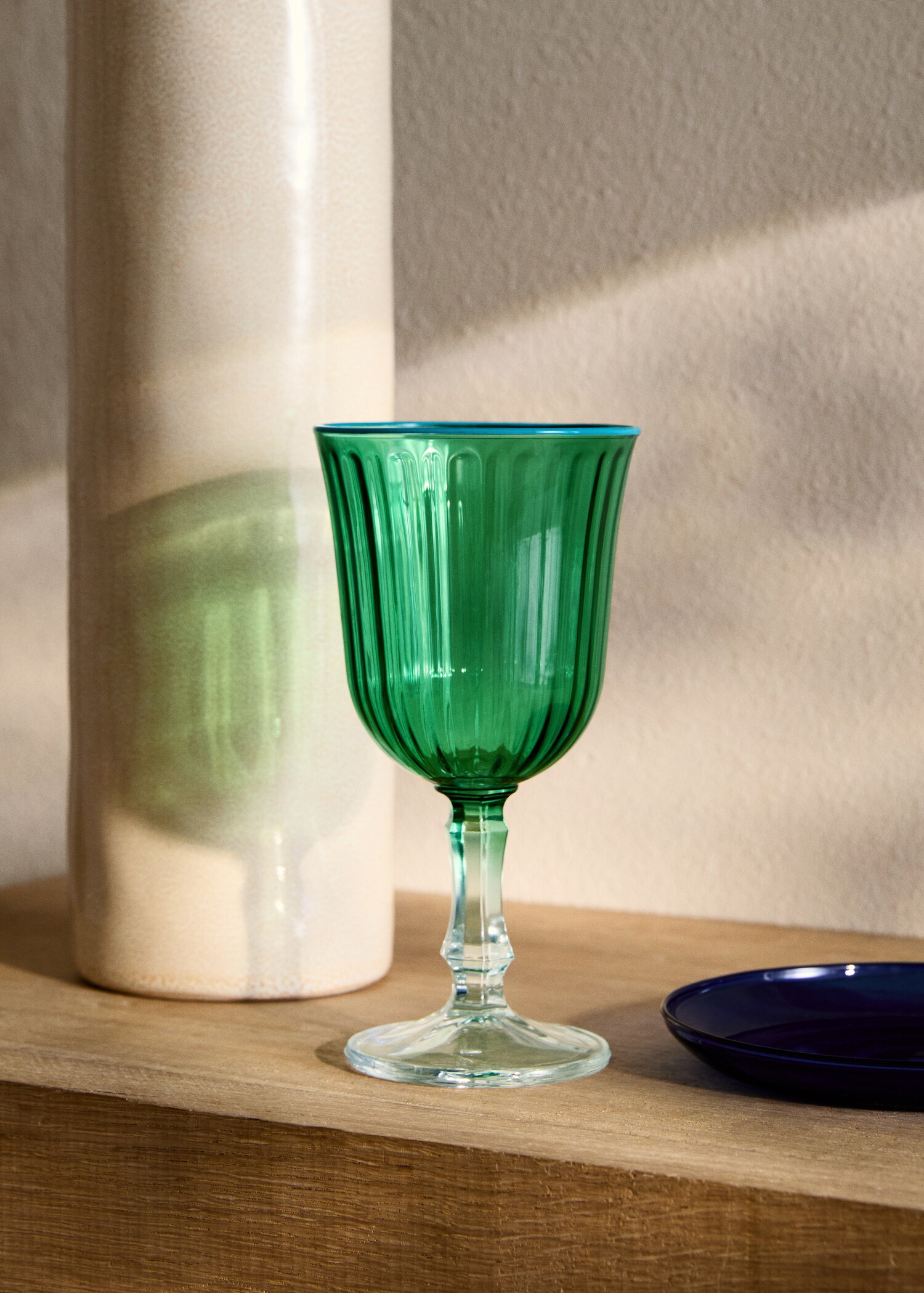 Tweekleurig glas met streepjestextuur - Overzichtstekening