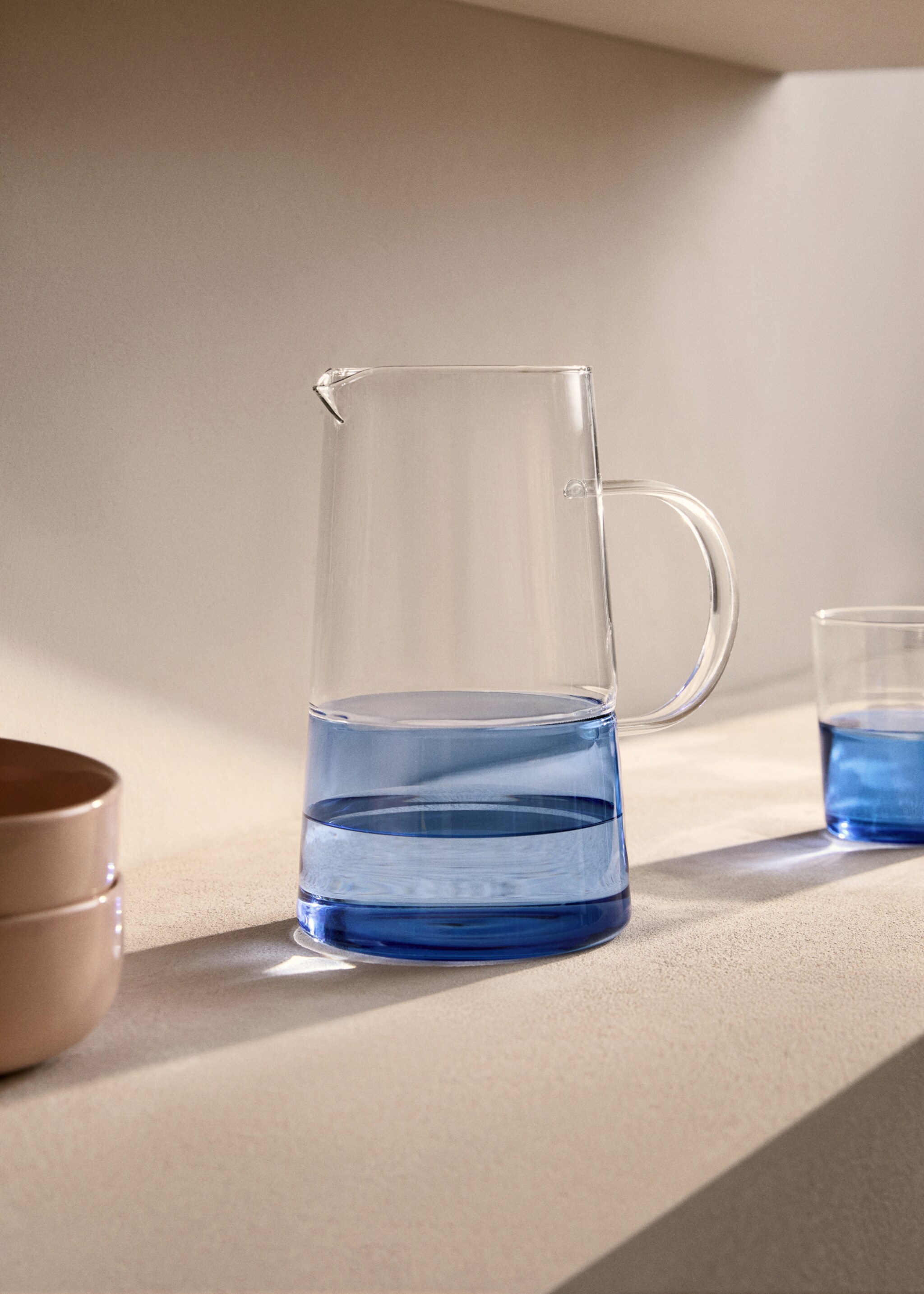 Borosilikat-Vase mit zweifarbigem Design - Allgemeine Ansicht